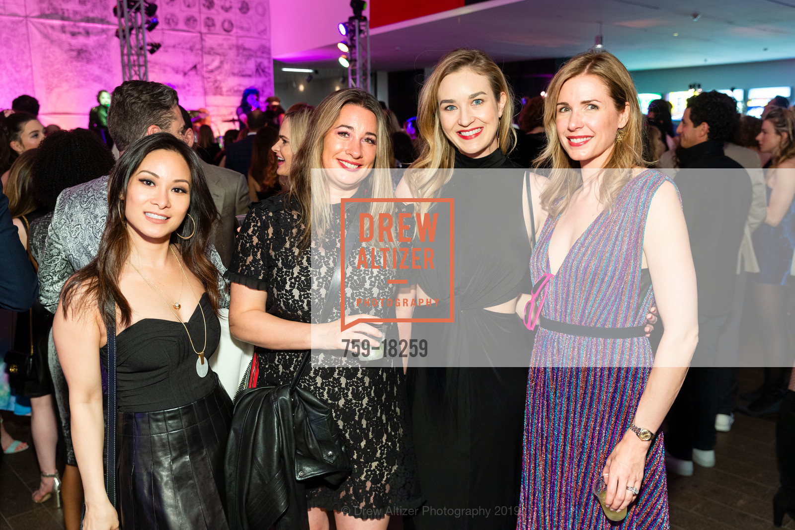 Mia, Valerie Martin, Lauren Barnard, Julia Felts, Mëtal et Monet: Into the Garden ArtPoint’s Annual Gala, de Young Museum. 50 Hagiwara Tea Garden Dr, April 27th, 2019, Photo #759-18259 Mia, Valerie Martin, Lauren Barnard, Julia Felts, Photo #759-18259
