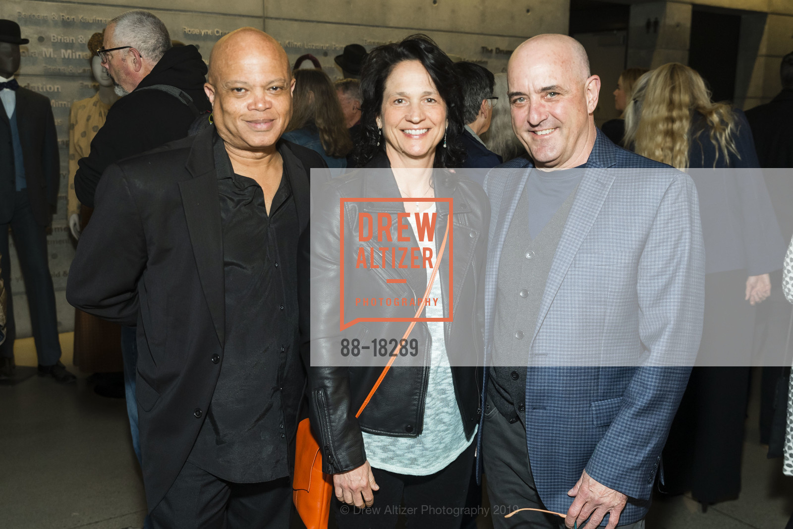 Sam Melinder, Maria Sobel, Peter Friend, BOLDEN Preview and Party at SFJAZZ, SFJAZZ. 201 Franklin Street, May 1st, 2019, Photo #88-18289 Sam Melinder, Maria Sobel, Peter Friend, Photo #88-18289