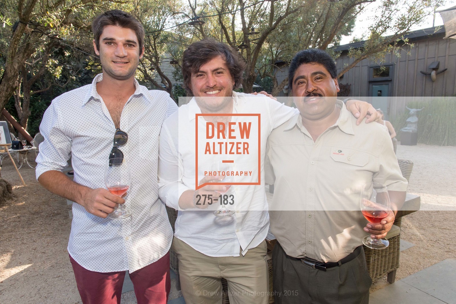 Ignacio Deldour, Toto Socas, Juan Torres, Gucci & Vogue Dinner, Ma(i)sonry. 6711 Washington St, June 25th, 2015, Photo #275-183 Ignacio Deldour, Toto Socas, Juan Torres, Photo #275-183