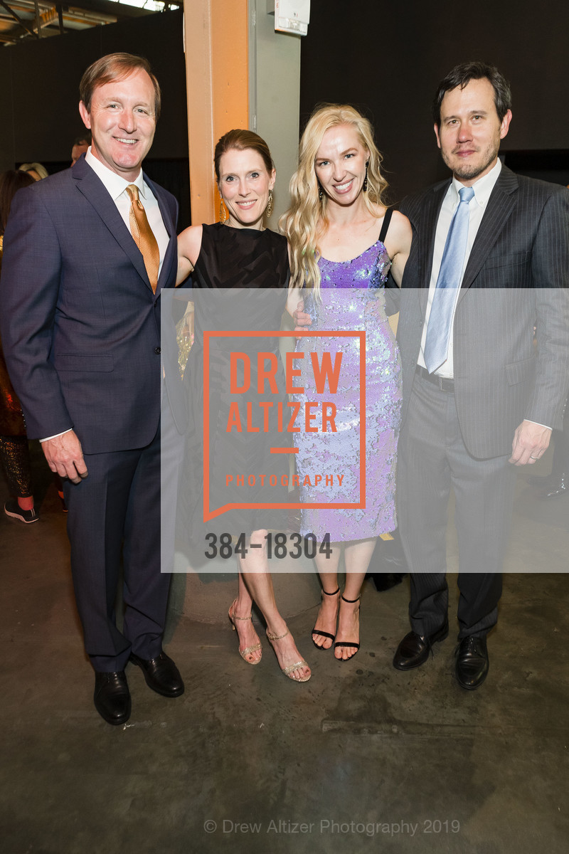 Pat Galvin, Sharon Flanagan, Linda Tang, David Tang, Exploratorium's Party at the Piers 2019: Alchemy, Exploratorium. Pier 15, May 3rd, 2019, Photo #384-18304 Pat Galvin, Sharon Flanagan, Linda Tang, David Tang, Photo #384-18304