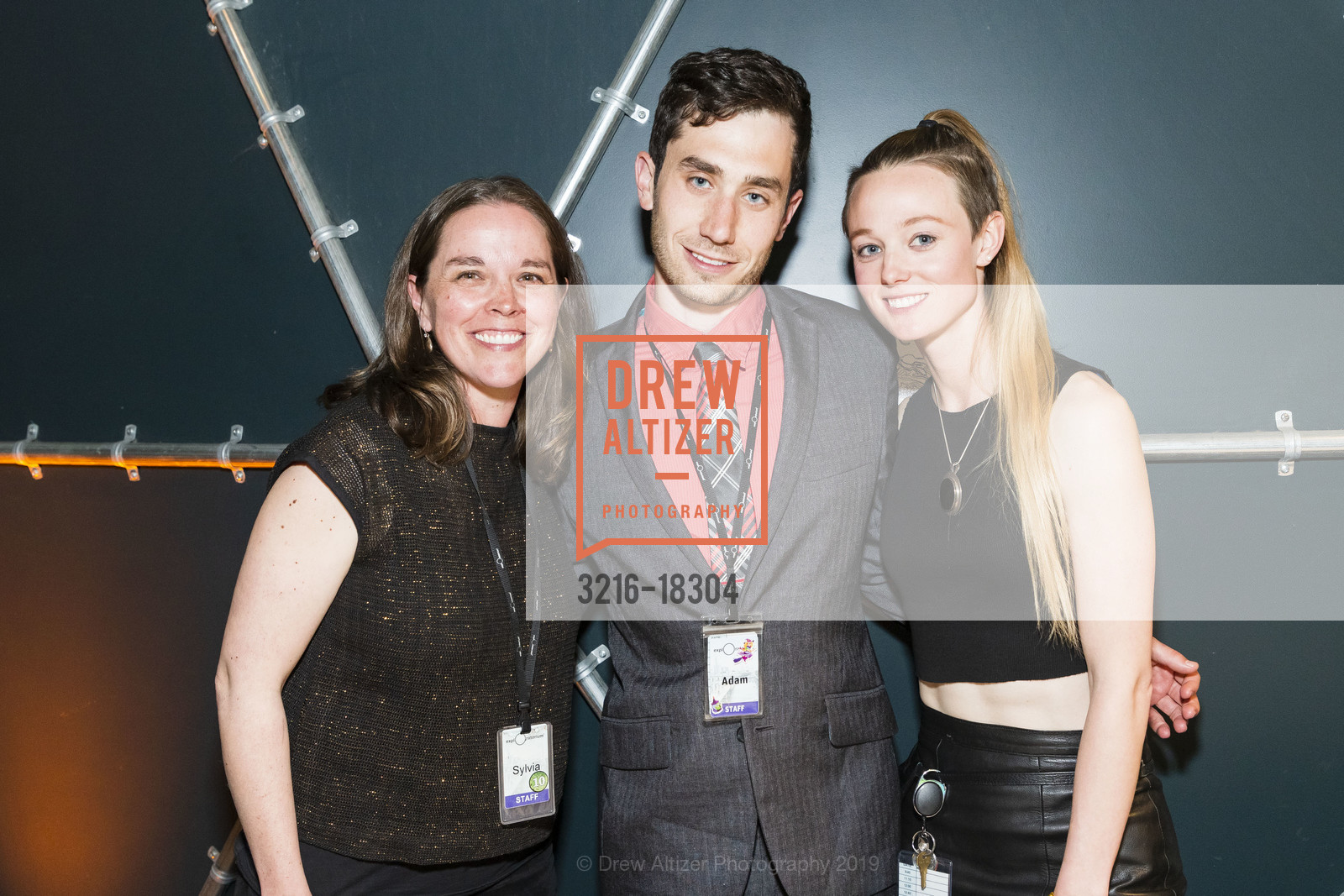 Sylvia Algire, Adam Segal, Liz Bloomfield, Exploratorium's Party at the Piers 2019: Alchemy, Exploratorium. Pier 15, May 3rd, 2019, Photo #3216-18304 Sylvia Algire, Adam Segal, Liz Bloomfield, Photo #3216-18304