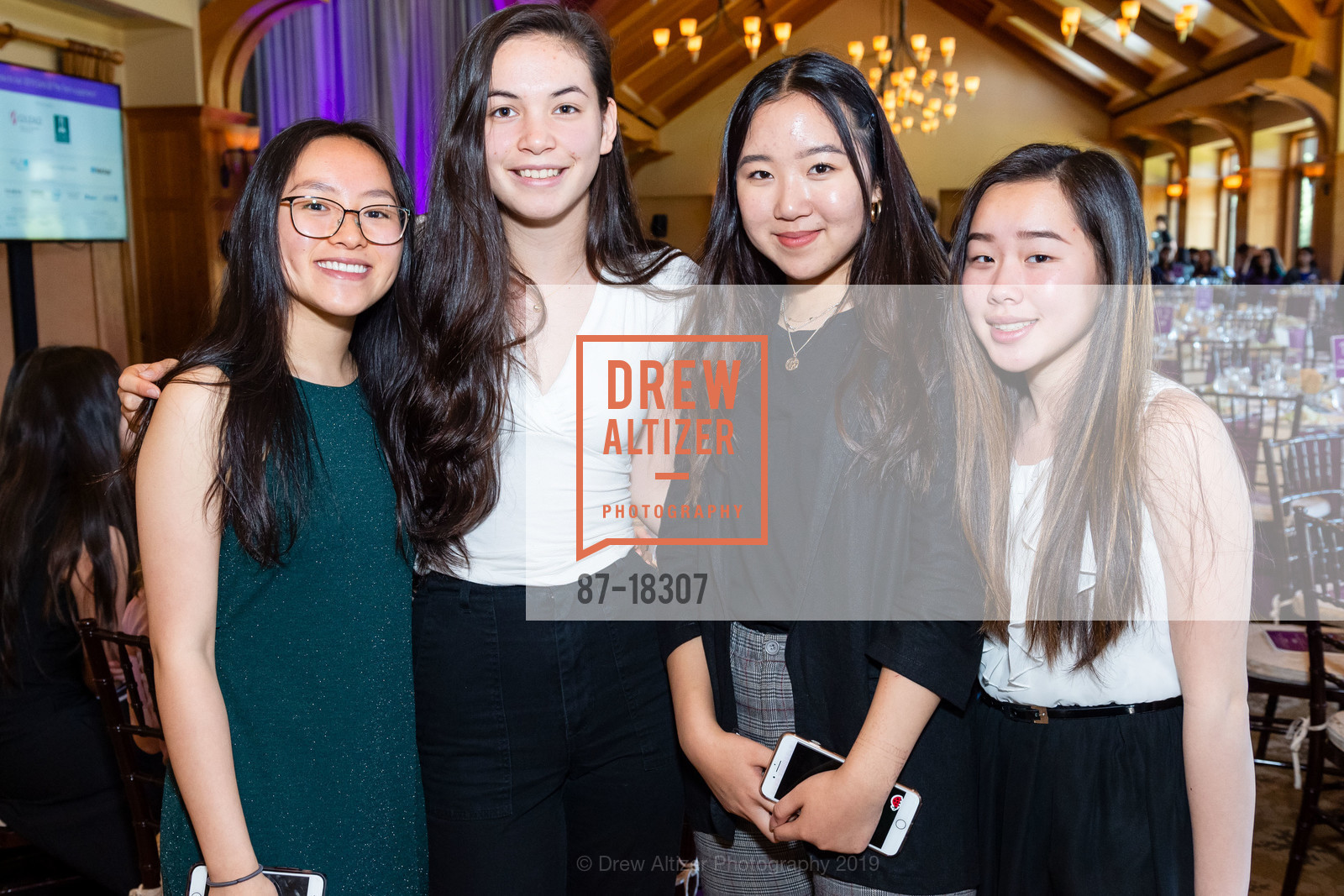 Christina Nguyen, Sierra Scarlett, Jayme Song, Emily Lam, Girls @ The Tech Luncheon 2019, Sharon Heights Country Club. 2900 Sand Hill Road, May 3rd, 2019, Photo #87-18307 Christina Nguyen, Sierra Scarlett, Jayme Song, Emily Lam, Photo #87-18307