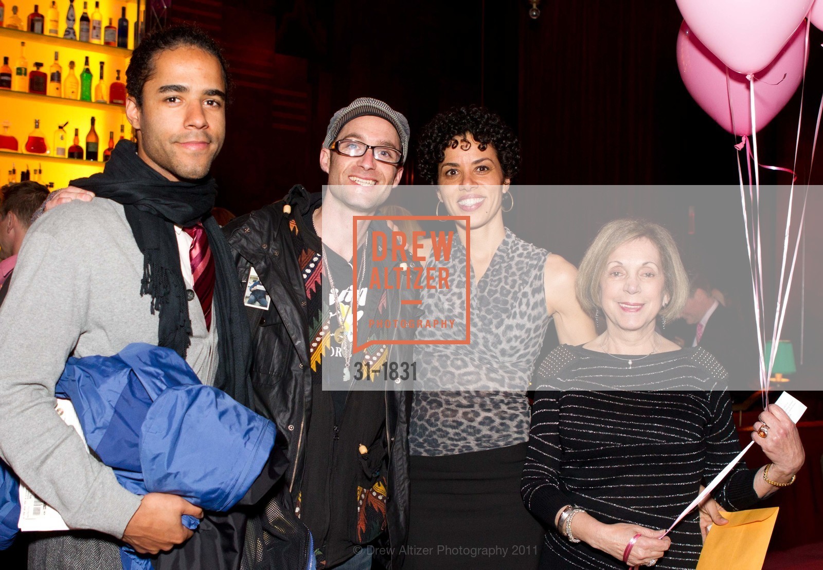 Joshua Brooks, Jasper Darsana, Rhonda Barzon, Julia Avramides, BREAST CANCER EMERGENCY FUND'S Annual Pink Party at The Clift, US, February 24th, 2011, Photo #31-1831 Joshua Brooks, Jasper Darsana, Rhonda Barzon, Julia Avramides, Photo #31-1831