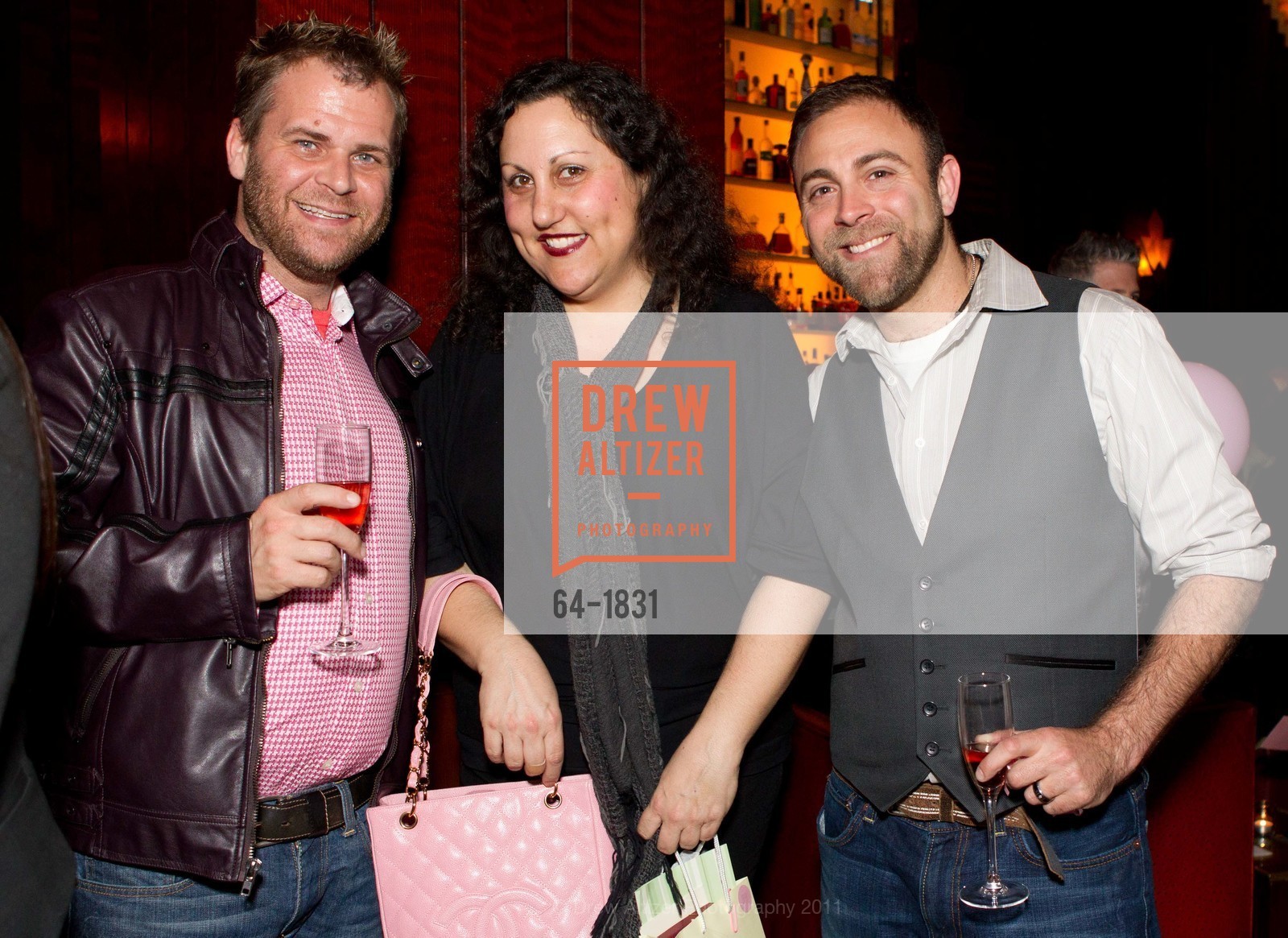 Bobby Meadows, Michelle Blomstedt, Craig Stein, BREAST CANCER EMERGENCY FUND'S Annual Pink Party at The Clift, US, February 24th, 2011, Photo #64-1831 Bobby Meadows, Michelle Blomstedt, Craig Stein, Photo #64-1831
