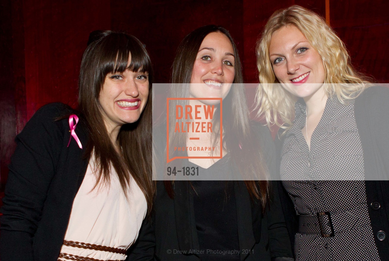 Jacqueline Buck, Dallas Finnegan, Jenalea Schultz, BREAST CANCER EMERGENCY FUND'S Annual Pink Party at The Clift, US, February 24th, 2011, Photo #94-1831 Jacqueline Buck, Dallas Finnegan, Jenalea Schultz, Photo #94-1831