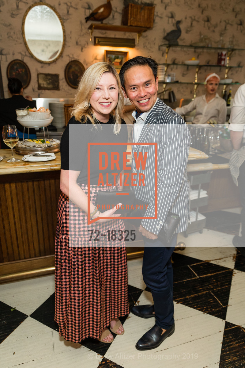 Anna Kubly, Jonathan Rachman, Architectural Digest Designer Dinner with The Shade Store, Petite Marlowe. 234 Townsend Street, May 2nd, 2019, Photo #72-18325 Anna Kubly, Jonathan Rachman, Photo #72-18325