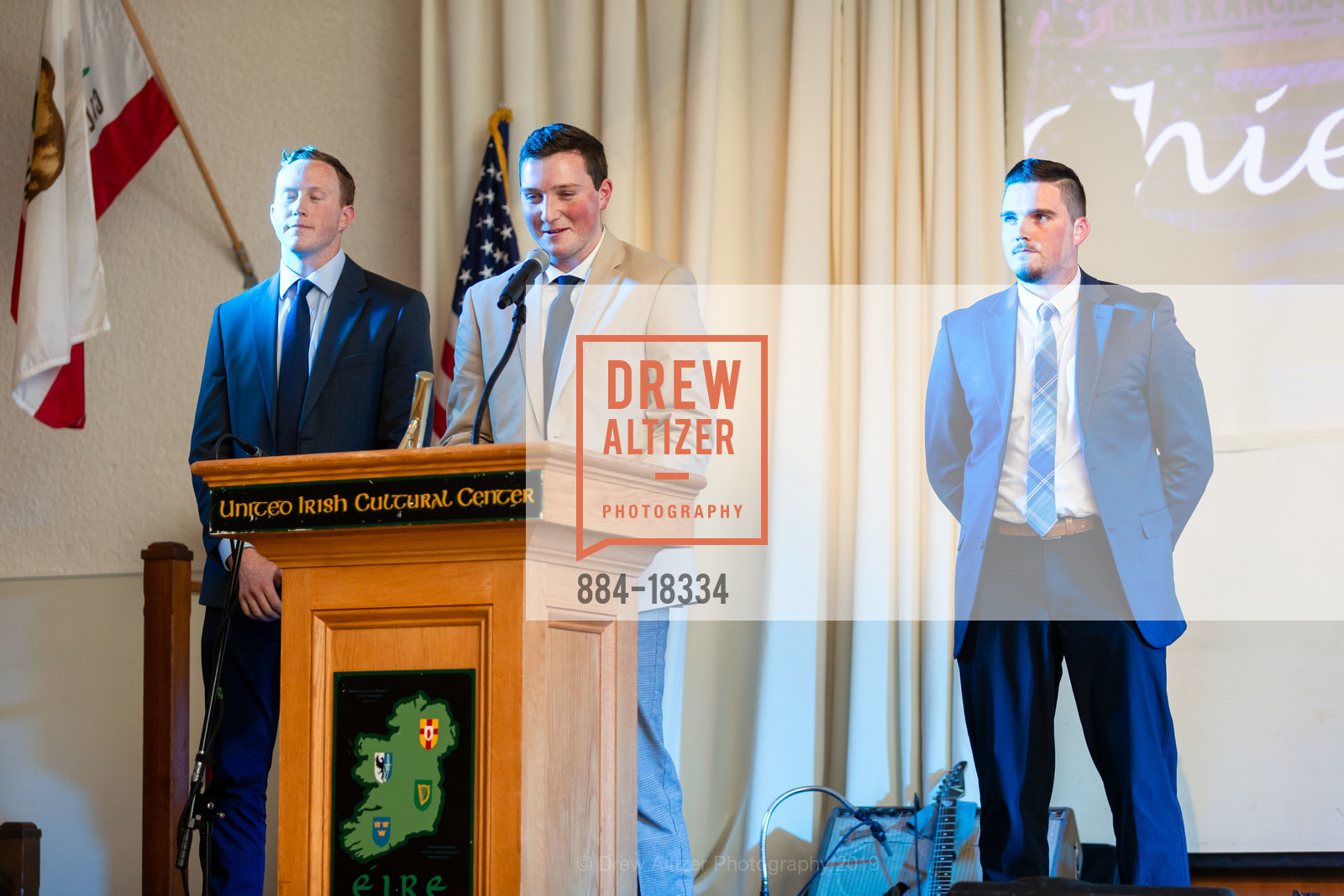 Riley White, Sean White, Logan White, Fire Chief Joanne Hayes-White Retirement Party, United Irish Cultural Center. 2700 45th Avenue, May 5th, 2019, Photo #884-18334 Riley White, Sean White, Logan White, Photo #884-18334