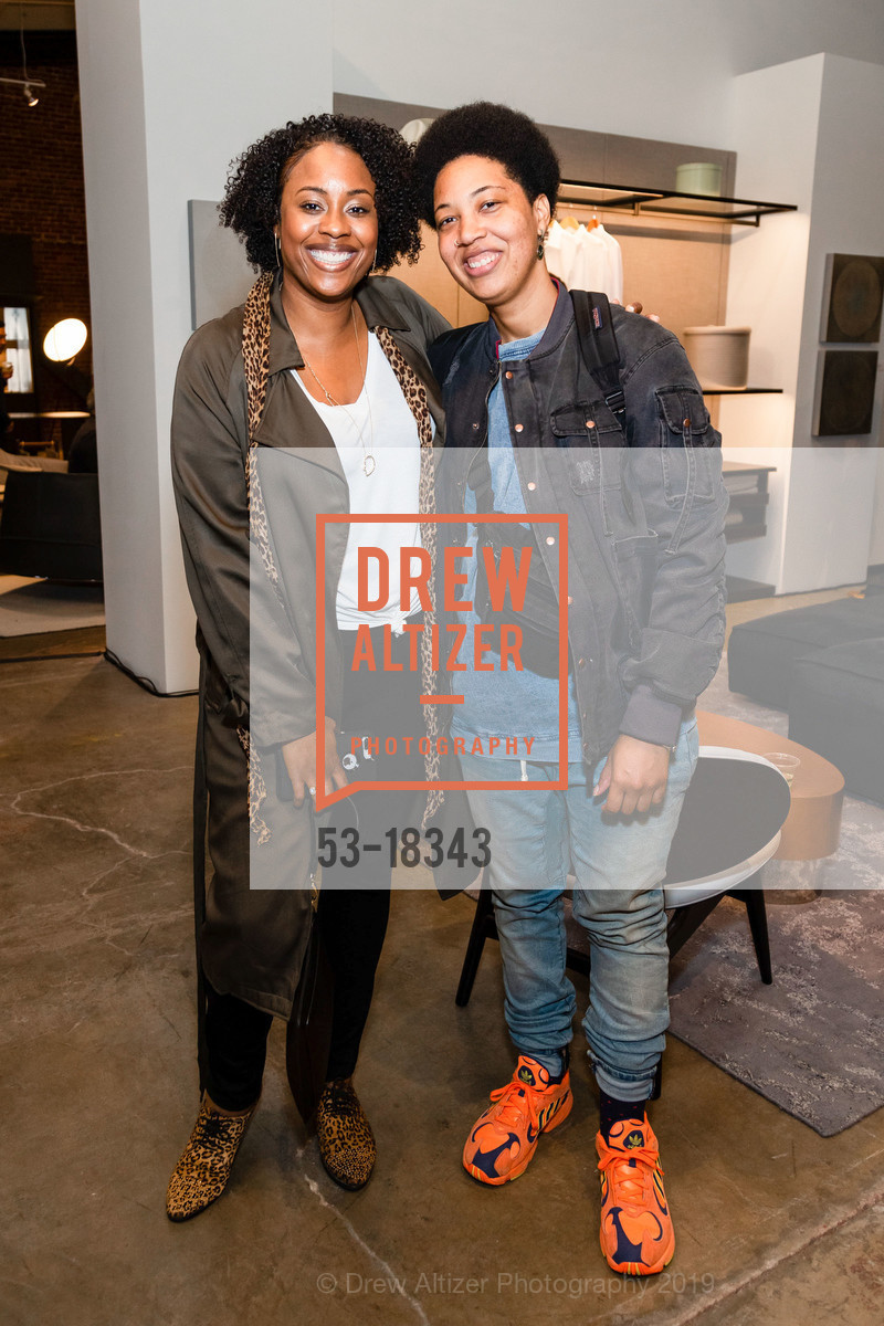 Tiffany Berry, Tamika Watson, DZINE Gallery: Water Music Opening Night Party, DZINE. 128 Utah Street, San Francisco, CA 94103, May 3rd, 2019, Photo #53-18343 Tiffany Berry, Tamika Watson, Photo #53-18343