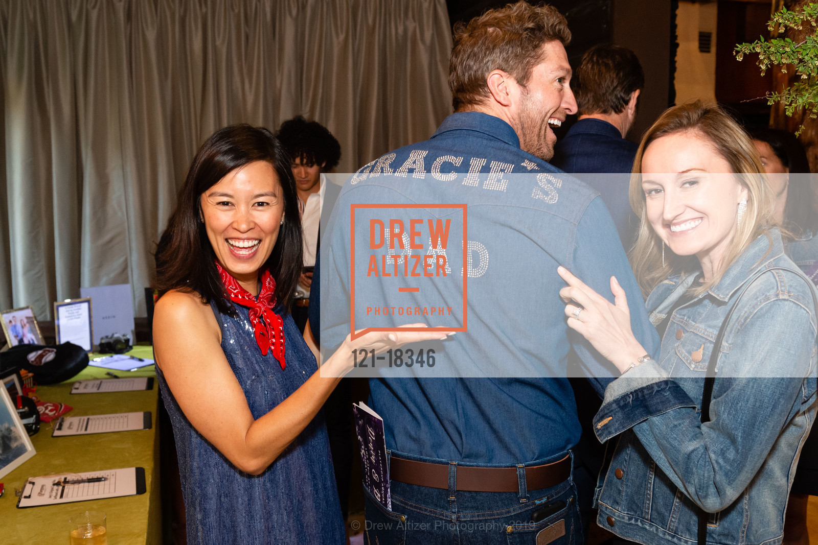 Talitha Murray, Guy Kornblum, Jessica Kornblum, Playgroup's Annual Fundraiser 2019 at the Log Cabin, The Log Cabin at the Presidio, May 3rd, 2019, Photo #121-18346 Talitha Murray, Guy Kornblum, Jessica Kornblum, Photo #121-18346