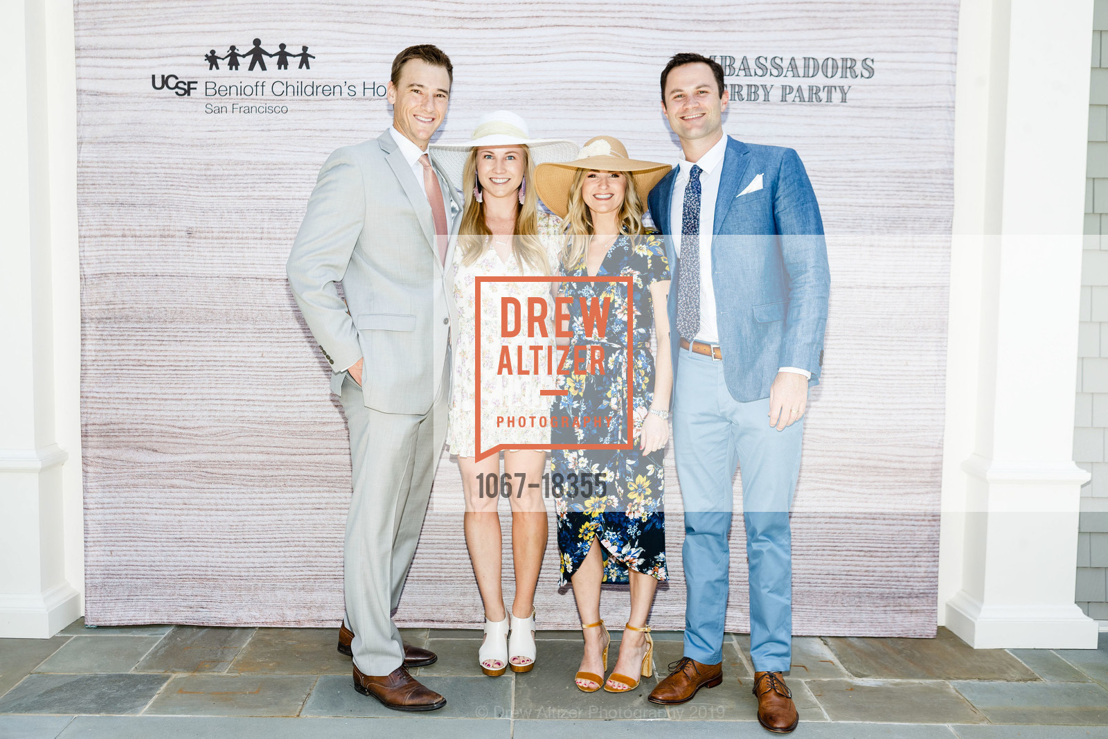 Mike Bradford, Bridget Bradford, Kristin Page, Cameron Page, Ambassadors for UCSF Benioff Children's Hospital San Francisco Kentucky Derby Party, Private Residence, May 4th, 2019, Photo #1067-18355 Mike Bradford, Bridget Bradford, Kristin Page, Cameron Page, Photo #1067-18355
