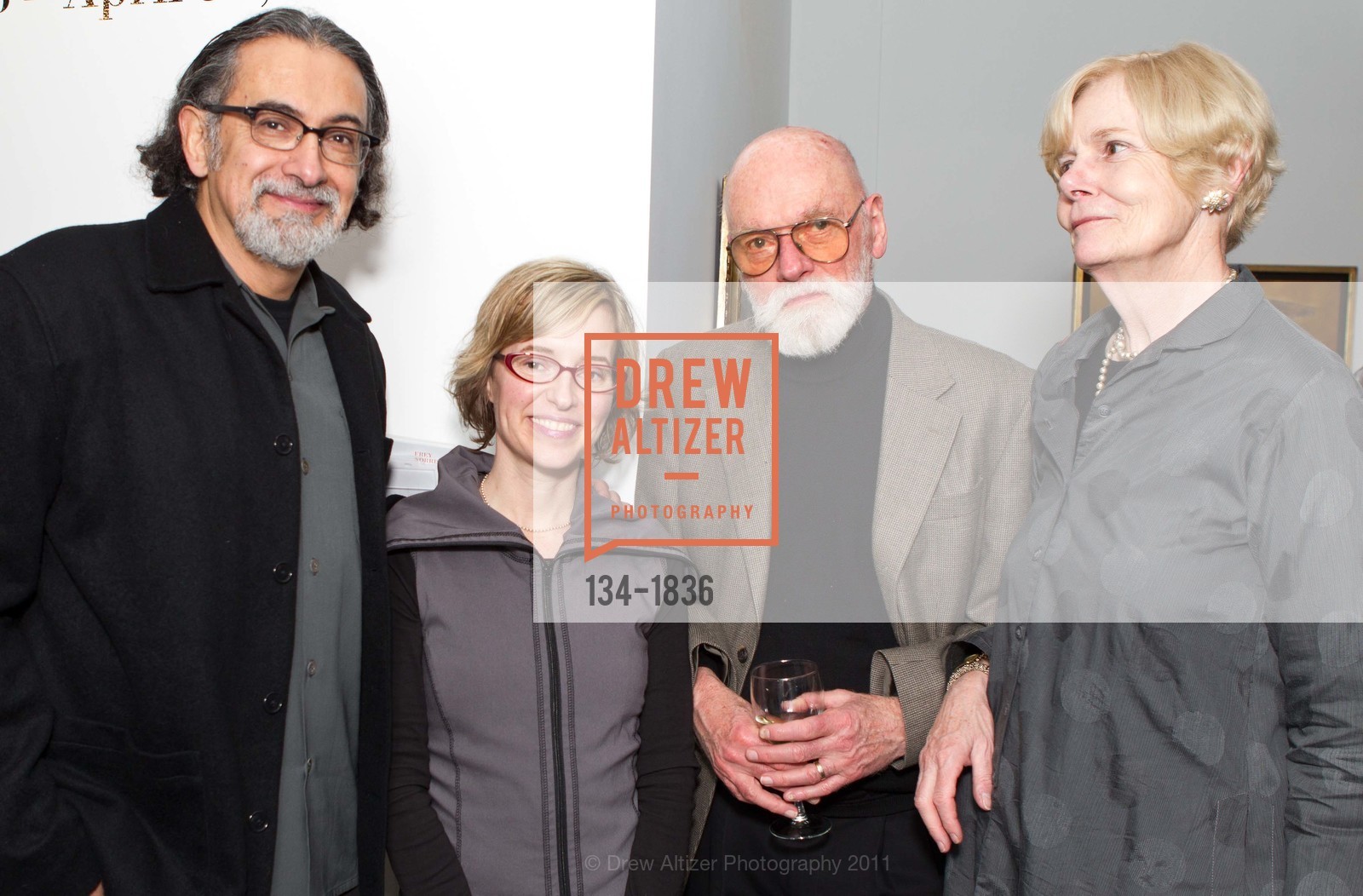 Enrique Chagoya, Kara Maria, Robert Bechtle, Whitney Chadwick, FREY NORRIS' CONTEMPORARY & MODERN VIP Preview of its Newly Opened Gensler-Designed Galleries, US, February 25th, 2011, Photo #134-1836 Enrique Chagoya, Kara Maria, Robert Bechtle, Whitney Chadwick, Photo #134-1836