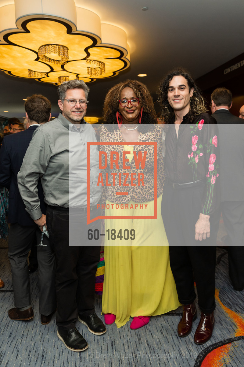Sal Ettlin, Janetta Johnson, Scott Chilberg, TNDC Birthday Dinner 2019, Hilton SF Union Square. 333 O’Farrell St, May 9th, 2019, Photo #60-18409 Sal Ettlin, Janetta Johnson, Scott Chilberg, Photo #60-18409