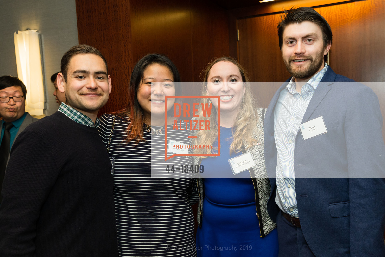 Marco Cornelas, Sharon Liu-Bettencourt, Shannon Gillespie McComb, Sean Frawley, TNDC Birthday Dinner 2019, Hilton SF Union Square. 333 O’Farrell St, May 9th, 2019, Photo #44-18409 Marco Cornelas, Sharon Liu-Bettencourt, Shannon Gillespie McComb, Sean Frawley, Photo #44-18409