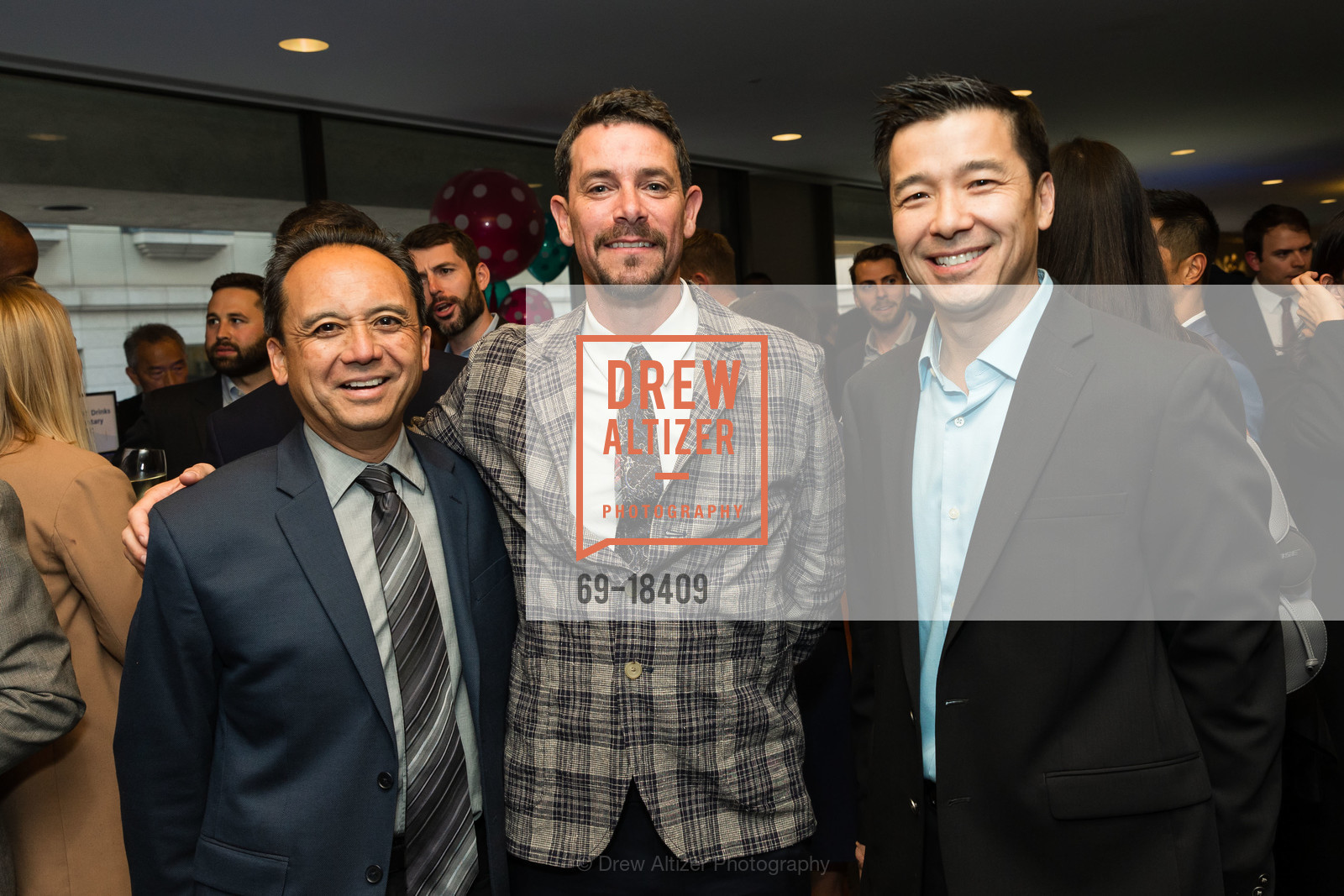 Martin Imahori, Pablo Friedman, Jansen Liu, TNDC Birthday Dinner 2019, Hilton SF Union Square. 333 O’Farrell St, Photo #69-18409 Martin Imahori, Pablo Friedman, Jansen Liu, Photo #69-18409