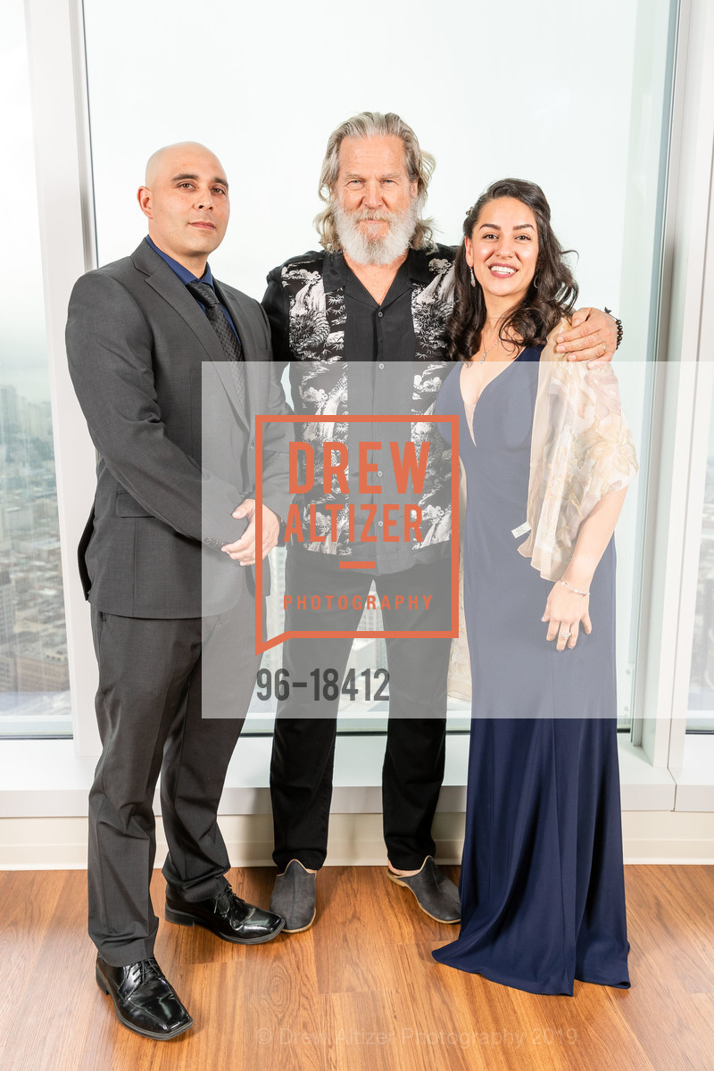 James Doria, Jeff Bridges, Theresa Ledesma, LymeAid 2019, Salesforce Tower, 60 and 61st Floors. 415 Mission St, May 11th, 2019, Photo #96-18412 James Doria, Jeff Bridges, Theresa Ledesma, Photo #96-18412