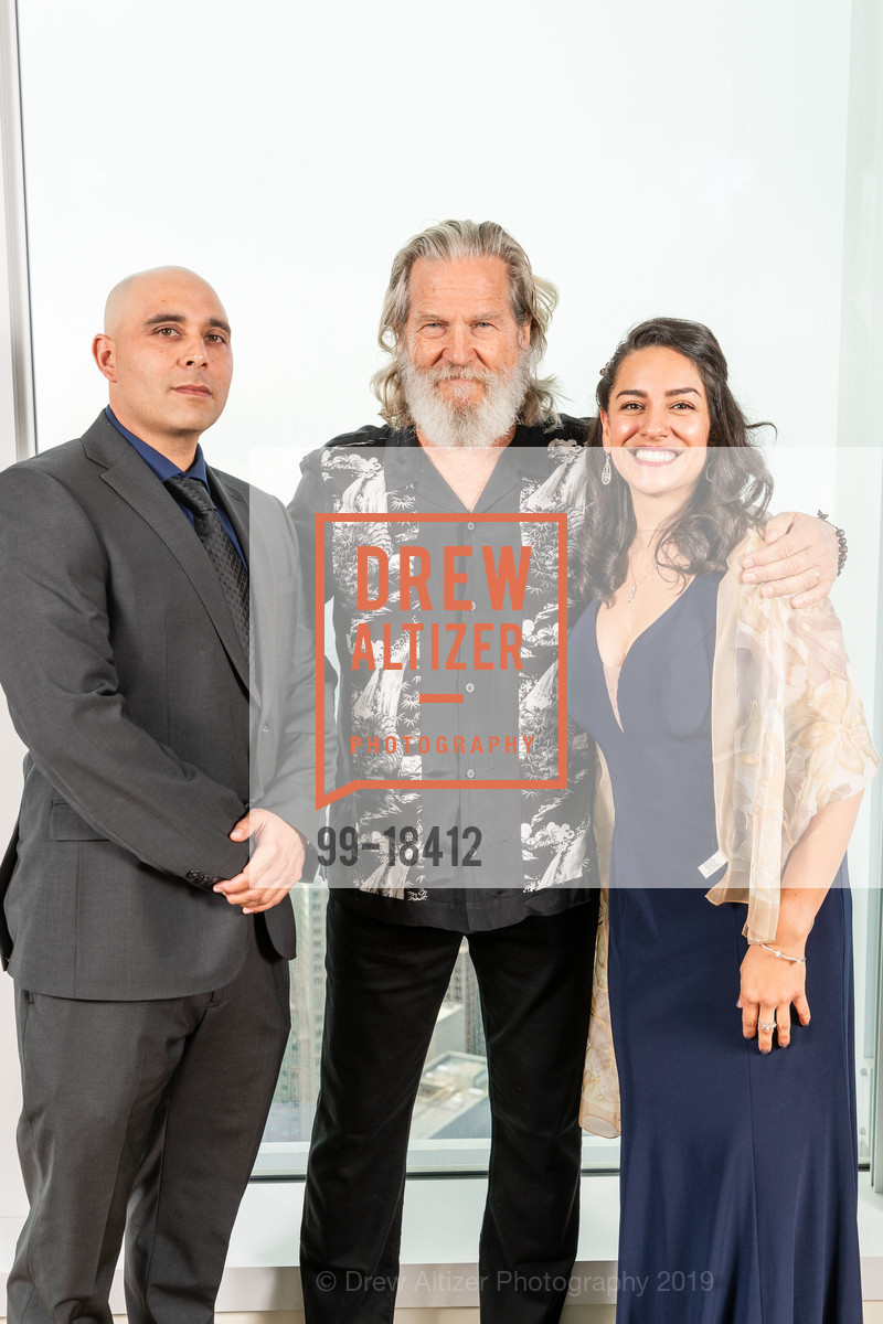 James Doria, Jeff Bridges, Theresa Ledesma, LymeAid 2019, Salesforce Tower, 60 and 61st Floors. 415 Mission St, May 11th, 2019, Photo #99-18412 James Doria, Jeff Bridges, Theresa Ledesma, Photo #99-18412