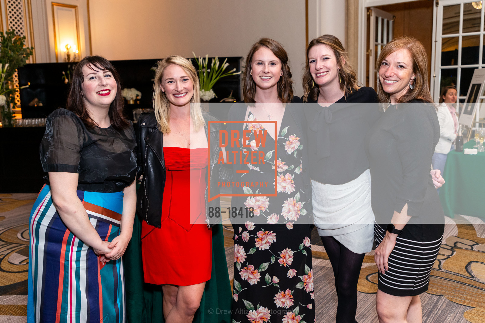 Jennifer Downing, Lauren Wong, Cameron Ambler, Lauryn Mitrovich, Kate Noble, Guardsmen Wine Auction 2019, Palace Hotel. 2 New Montgomery St, Photo #88-18418 Jennifer Downing, Lauren Wong, Cameron Ambler, Lauryn Mitrovich, Kate Noble, Photo #88-18418
