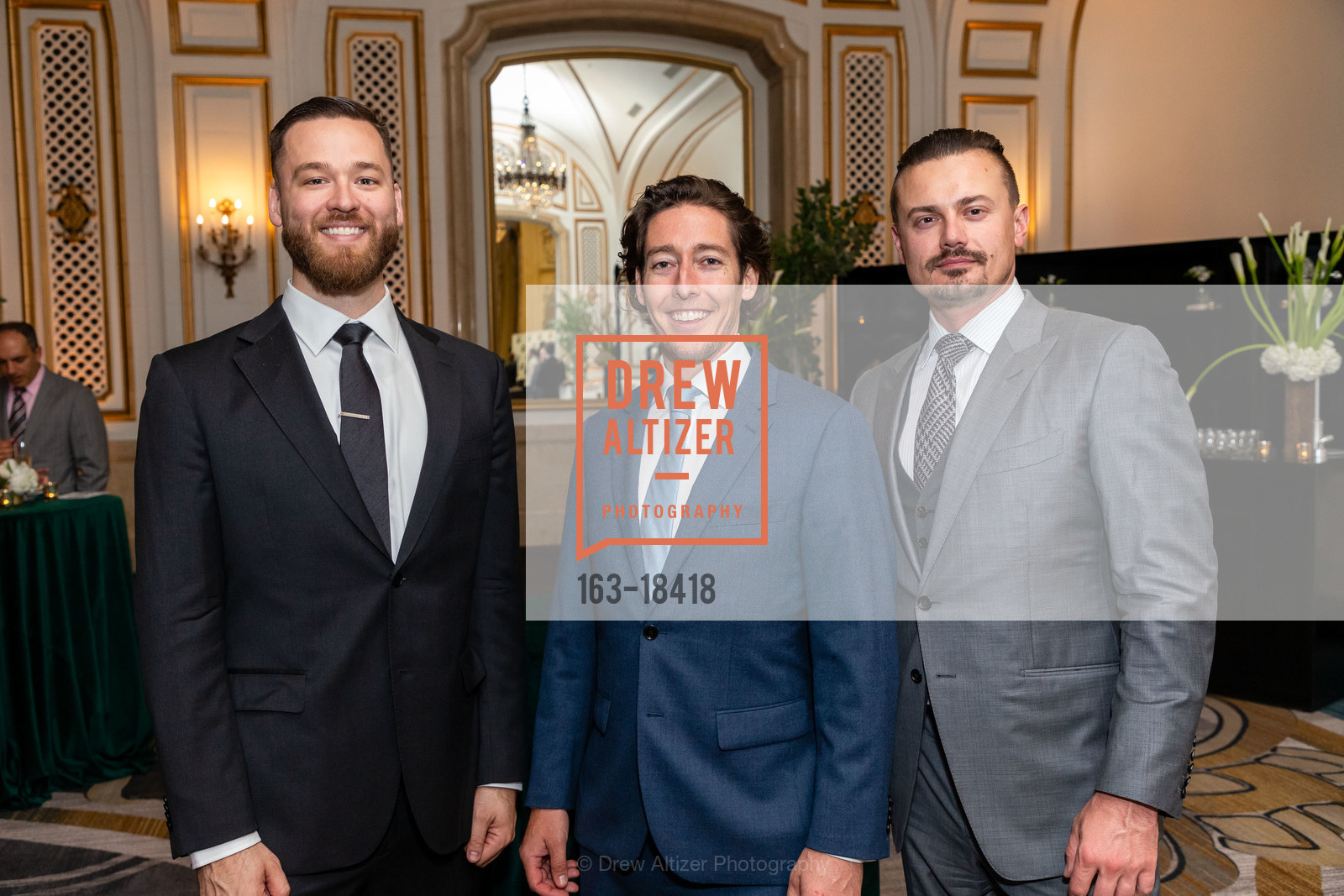 Michael Guimara, Adam Valainis, Dimitri Onistsuk, Guardsmen Wine Auction 2019, Palace Hotel. 2 New Montgomery St, Photo #163-18418 Michael Guimara, Adam Valainis, Dimitri Onistsuk, Photo #163-18418