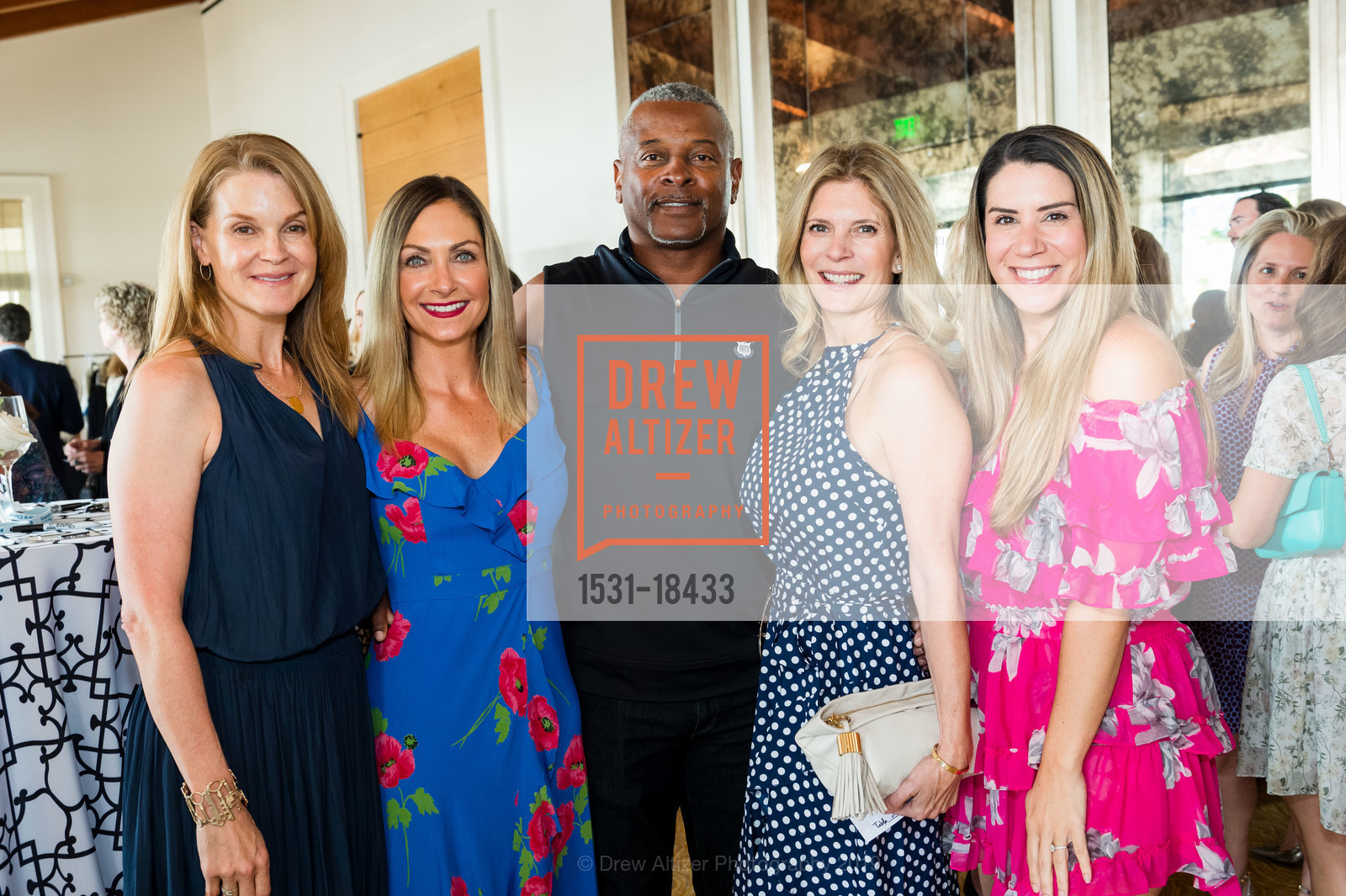 Stephanie Rudd, Angie Strick, Tim McKyer, Sarah Byrne, 5th Annual Inside Anne’s Closet Luncheon and Fashion Show Benefiting Colorectal Cancer Alliance, Rosewood Sand Hill. 2825 Sand Hill Road, May 13th, 2019, Photo #1531-18433 Stephanie Rudd, Angie Strick, Tim McKyer, Sarah Byrne, Photo #1531-18433