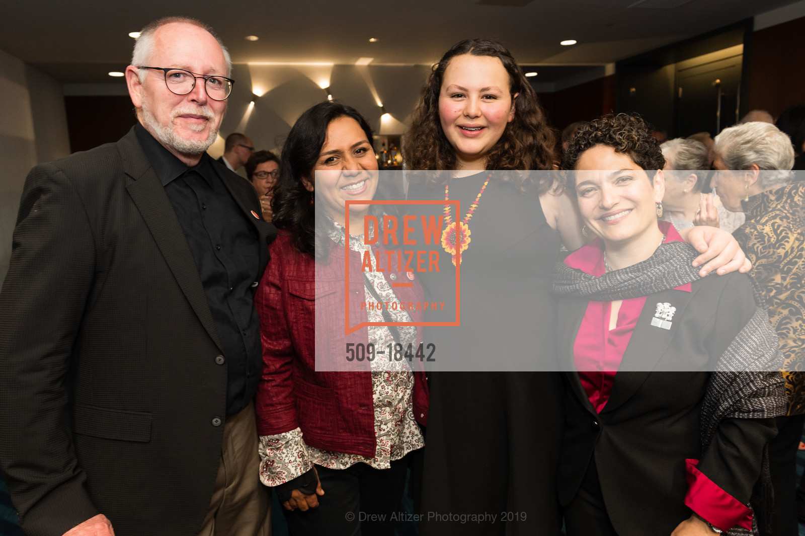 Bill Naylor, Angelica Guerrero, Alicia Naylor Guerrero, Martha Rodriguez-Salazar, Community Music Center's Spring Gala, InterContinental. 888 Howard Street, May 11th, 2019, Photo #509-18442 Bill Naylor, Angelica Guerrero, Alicia Naylor Guerrero, Martha Rodriguez-Salazar, Photo #509-18442