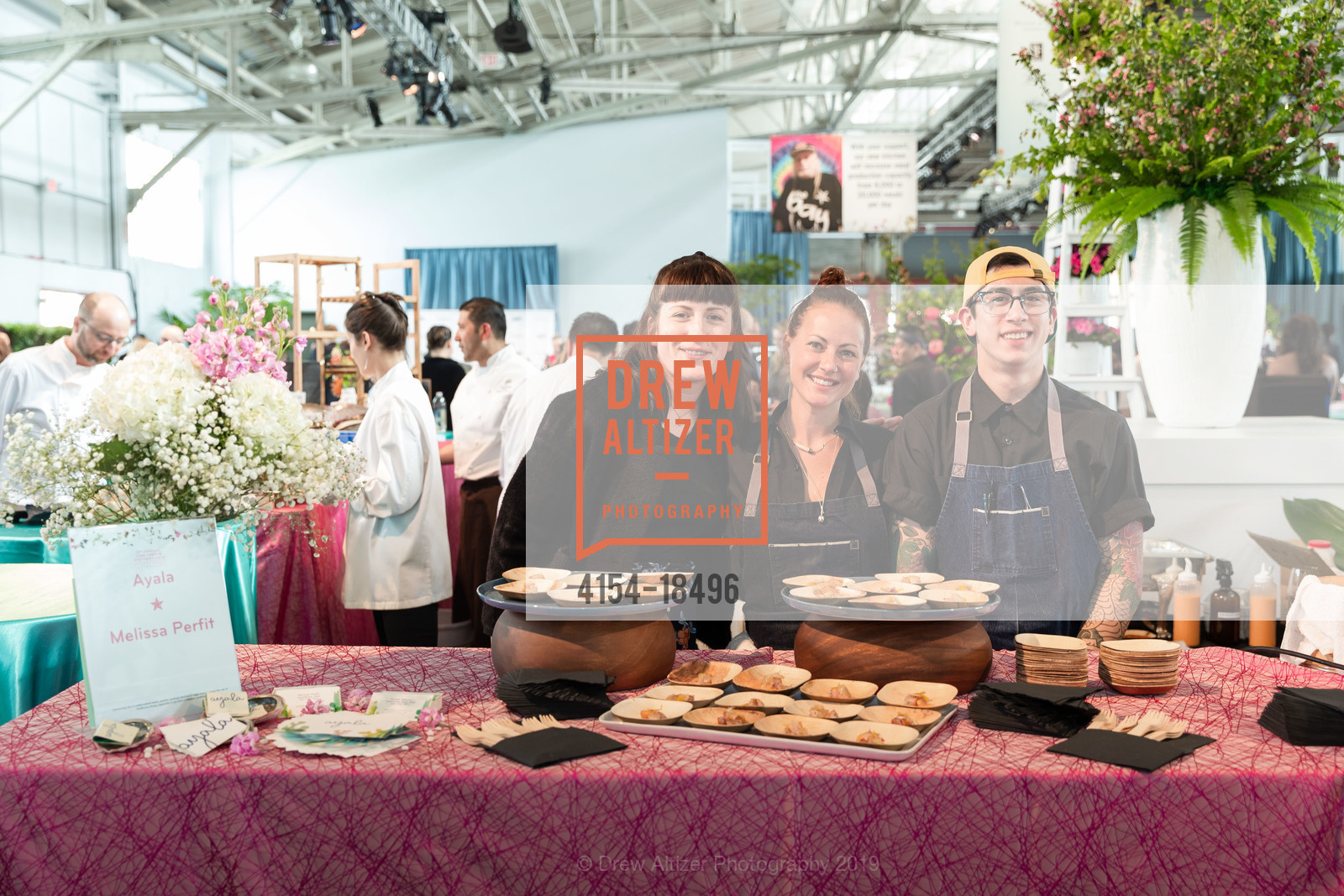 Alexandra Loulias, Melissa Perfit, Roland Abanico, Meals on Wheels San Francisco 32nd Annual Star Chefs and Vintners Gala 2019, Fort Mason Festival Pavillion. 2 Marina Boulevard, May 19th, 2019, Photo #4154-18496 Alexandra Loulias, Melissa Perfit, Roland Abanico, Photo #4154-18496