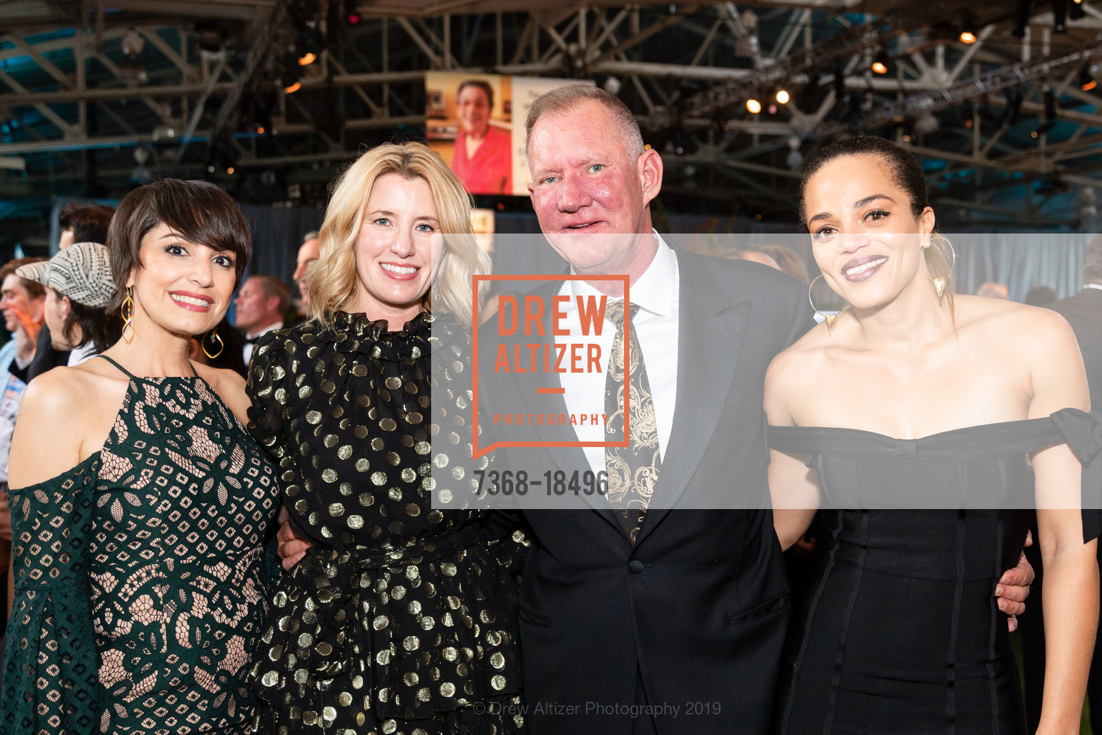 Shirin Gonili, Sarah de Cue, Dennis Flynn, Stacey Bancroft, Meals on Wheels San Francisco 32nd Annual Star Chefs and Vintners Gala 2019, Fort Mason Festival Pavillion. 2 Marina Boulevard, May 19th, 2019, Photo #7368-18496 Shirin Gonili, Sarah de Cue, Dennis Flynn, Stacey Bancroft, Photo #7368-18496