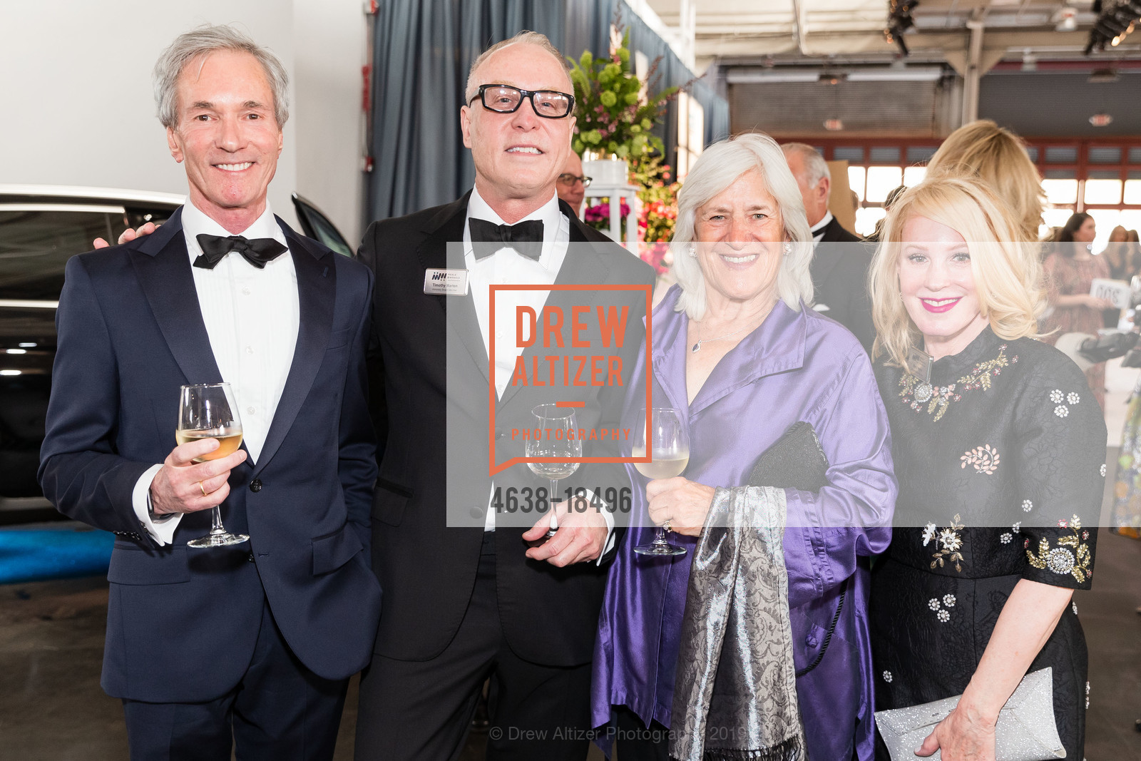 Jeff Schindler, Timothy Marten, Mary Risley, Mary Heylin, Meals on Wheels San Francisco 32nd Annual Star Chefs and Vintners Gala 2019, Fort Mason Festival Pavillion. 2 Marina Boulevard, May 19th, 2019, Photo #4638-18496 Jeff Schindler, Timothy Marten, Mary Risley, Mary Heylin, Photo #4638-18496
