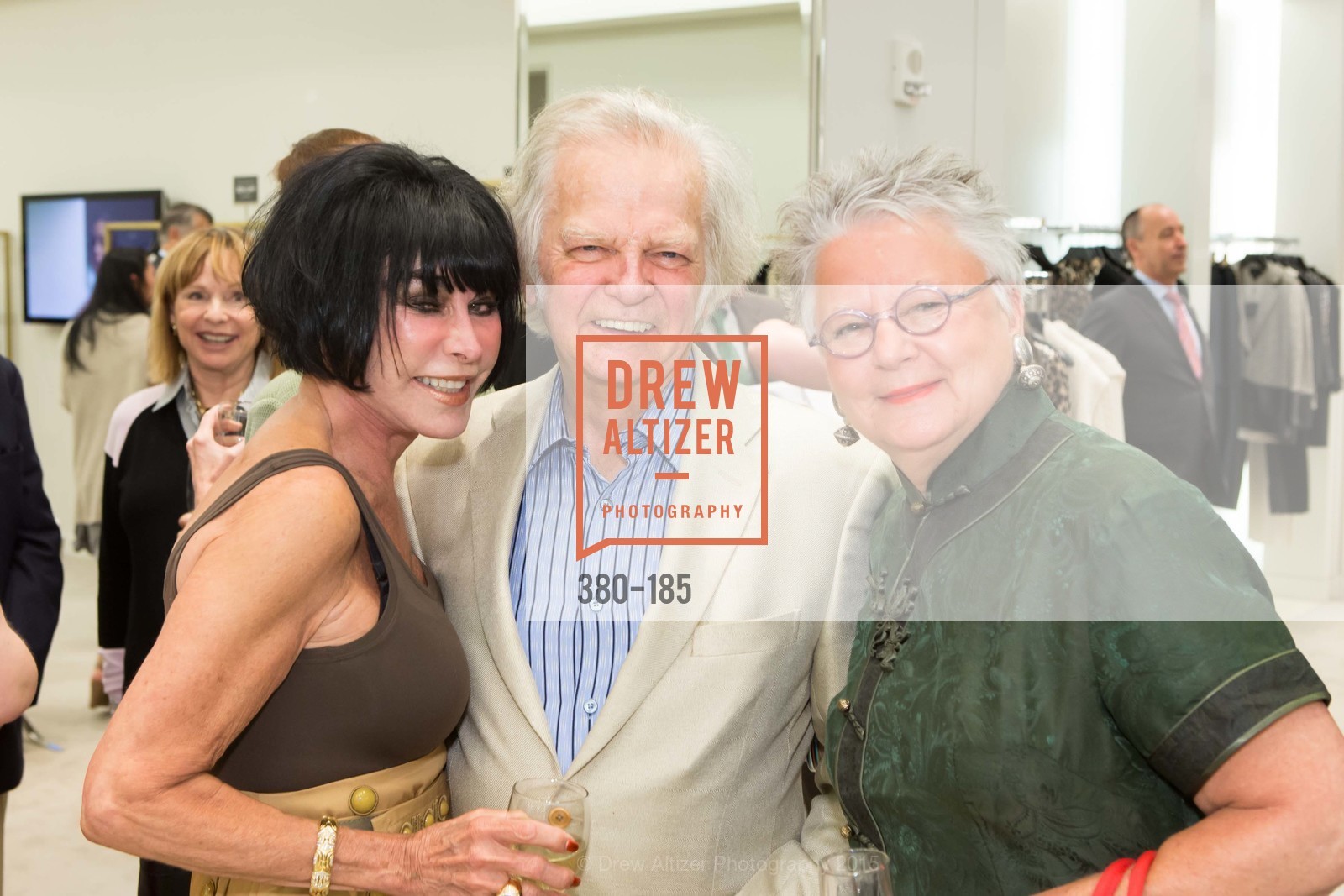 Marilyn Cabak, Michael Cabak, Trish Prior, Gucci & Vogue Dinner, St. John Boutique. 767 Market Street, June 25th, 2015, Photo #380-185 Marilyn Cabak, Michael Cabak, Trish Prior, Photo #380-185