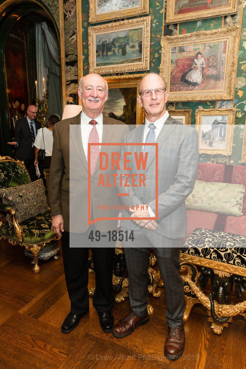 Don Dana, Alan Deino, Gordon and Ann Getty Host the Berkeley Geochronology Center BGC 25th Anniversary, Private Residence, May 18th, 2019, Photo #49-18514 Don Dana, Alan Deino, Photo #49-18514