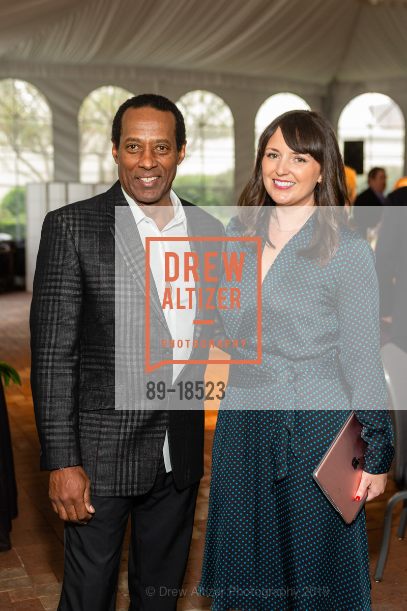 Tito Landrum, Kim Murphy, UCSF Health Celebrity Golf Classic 2019 Welcome Reception, Ritz Carlton. 600 Stockton Street, May 19th, 2019, Photo #89-18523 Tito Landrum, Kim Murphy, Photo #89-18523