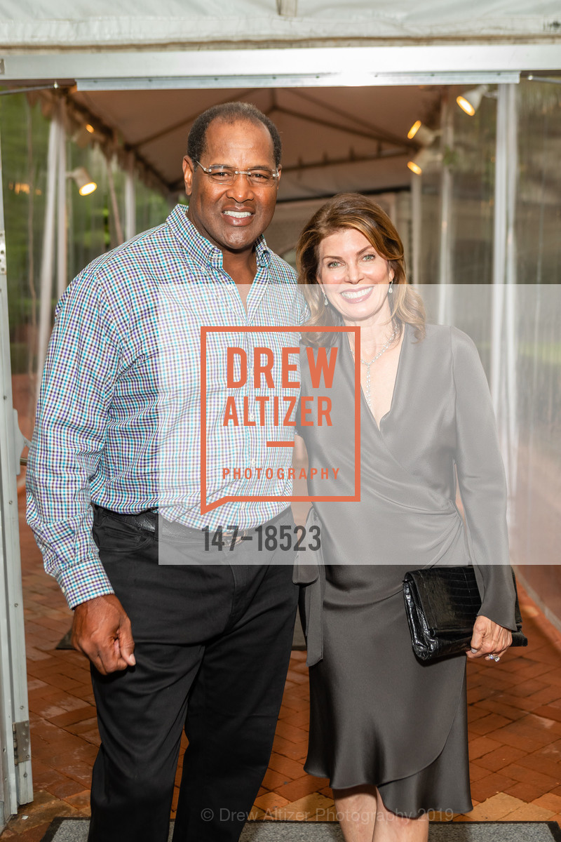 Richard Dent, Karen Lott, UCSF Health Celebrity Golf Classic 2019 Welcome Reception, Ritz Carlton. 600 Stockton Street, May 19th, 2019, Photo #147-18523 Richard Dent, Karen Lott, Photo #147-18523