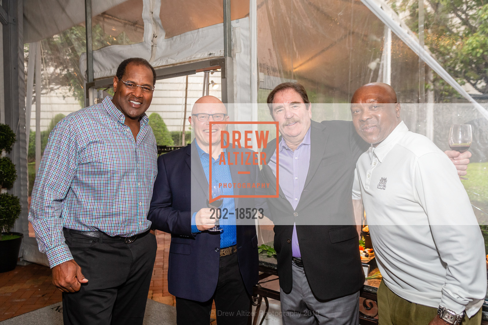 Richard Dent, Marcus Allen, UCSF Health Celebrity Golf Classic 2019 Welcome Reception, Ritz Carlton. 600 Stockton Street, May 19th, 2019, Photo #202-18523 Richard Dent, Marcus Allen, Photo #202-18523