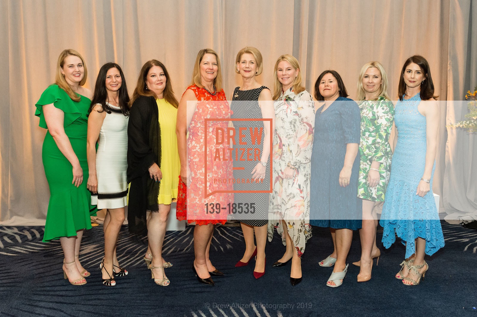 Katie Colendich, Catherine Bergstrom, Ann Baer, Cristy Schwartz, Maria Grace, Michelle Harris, Carrie Kauffman, SF Ballet School Student Showcase Dinner 2019, Four Seasons Hotel. 757 Market St, May 22nd, 2019, Photo #139-18535 Katie Colendich, Catherine Bergstrom, Ann Baer, Cristy Schwartz, Maria Grace, Michelle Harris, Carrie Kauffman, Photo #139-18535