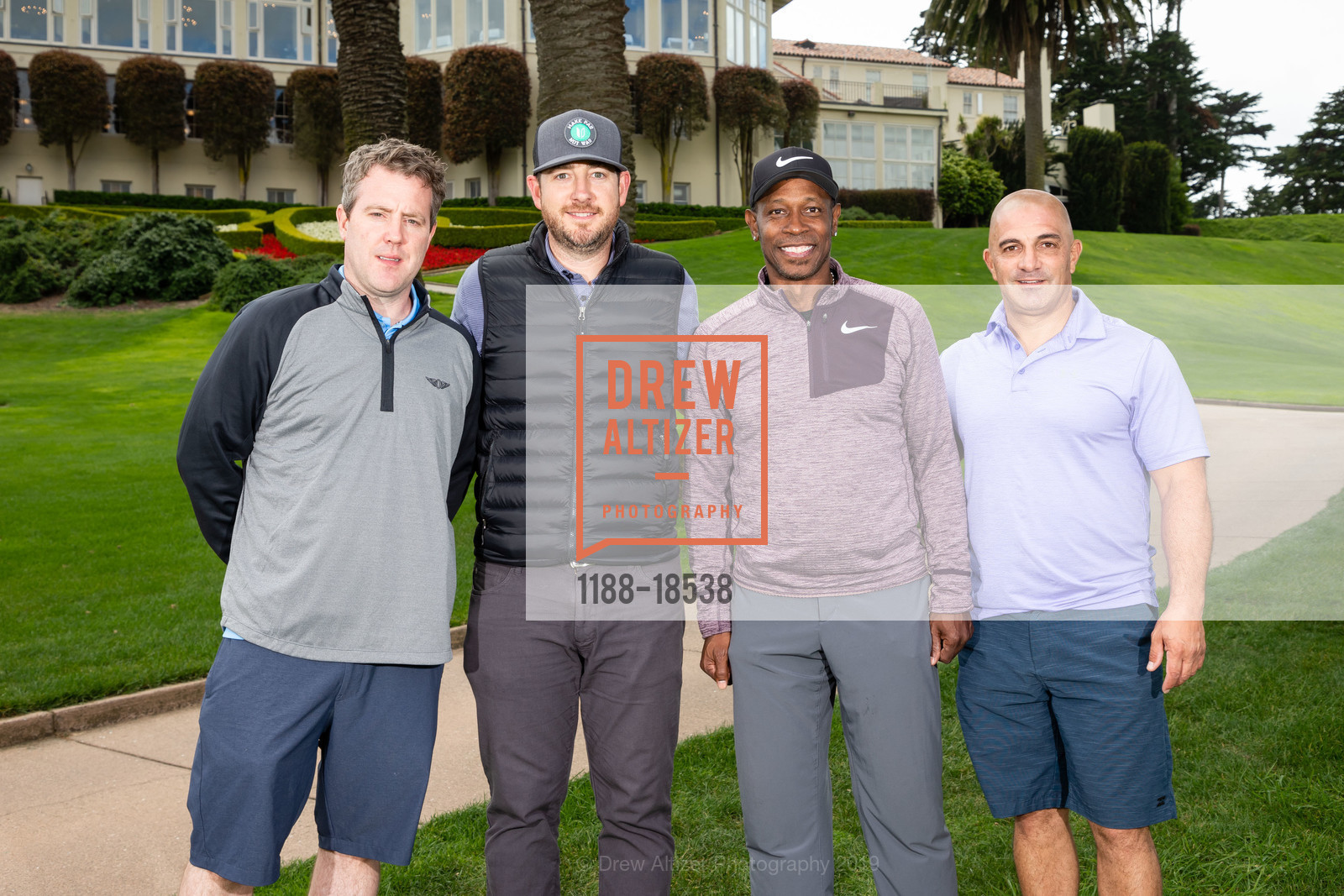 Pat Shanahan, Matt Soto, Kenny Lofton, Dave Zowine, UCSF Health Celebrity Golf Classic 2019, Olympic Club. 599 Skyline Blvd, San Francisco, CA 94132, May 20th, 2019, Photo #1188-18538 Pat Shanahan, Matt Soto, Kenny Lofton, Dave Zowine, Photo #1188-18538