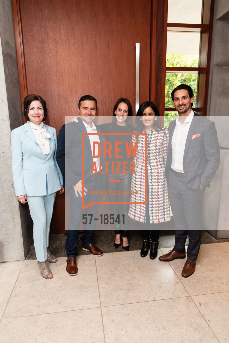 Nancy Barrett, Courtney Kass, Komal Shah, Basil Barouki, The Arts & Silicon Valley, Private Residence, May 21st, 2019, Photo #57-18541 Nancy Barrett, Courtney Kass, Komal Shah, Basil Barouki, Photo #57-18541