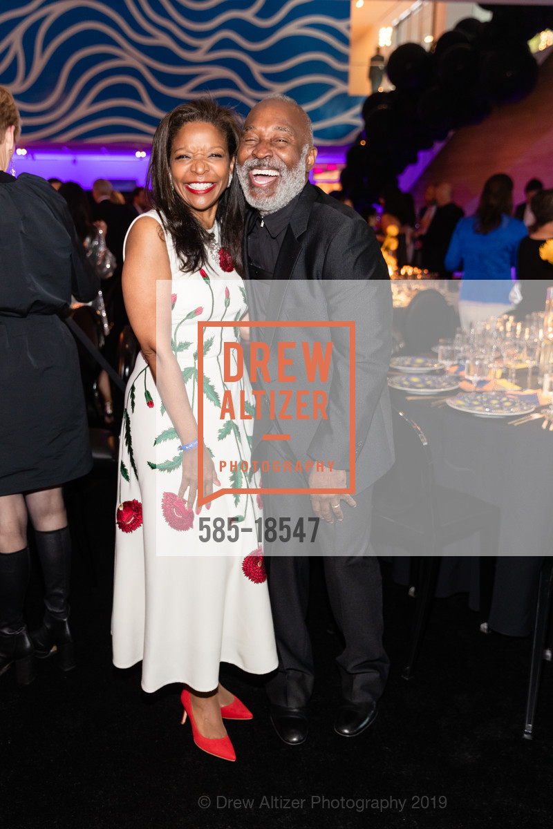 Pamela Joyner, Nick Cave, SFMOMA Art Bash 2019, SFMOMA, May 22nd, 2019, Photo #585-18547 Pamela Joyner, Nick Cave, Photo #585-18547