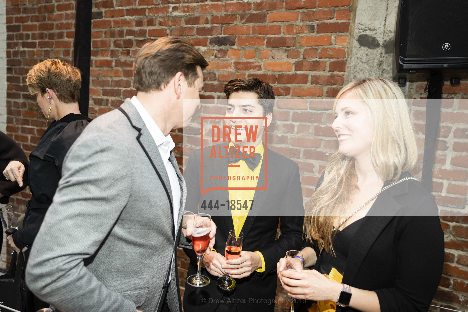 Tony Bates, Edward Marks, Leah Culver, SFMOMA Art Bash 2019, SFMOMA, May 22nd, 2019, Photo #444-18547 Tony Bates, Edward Marks, Leah Culver, Photo #444-18547