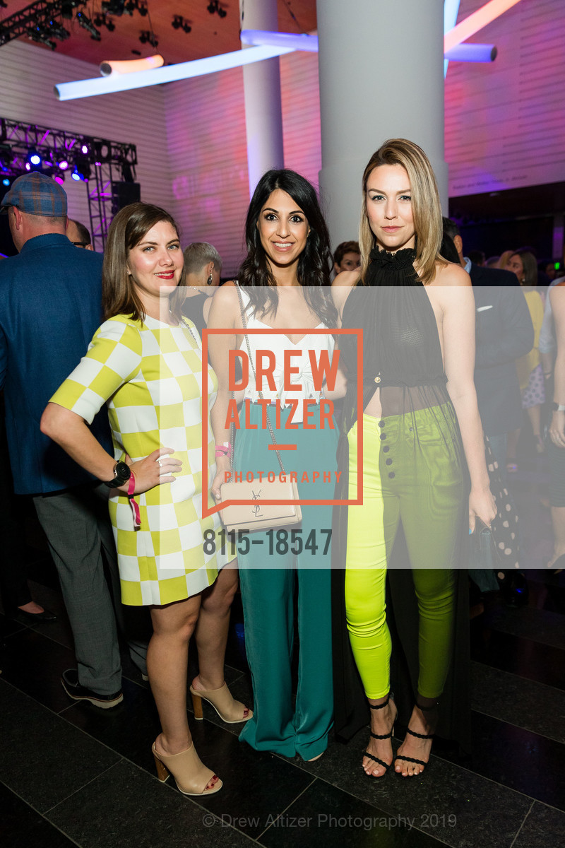 Amber Milks, Shanna Lalchandani, Kelly Beasley, SFMOMA Art Bash 2019, SFMOMA, May 22nd, 2019, Photo #8115-18547 Amber Milks, Shanna Lalchandani, Kelly Beasley, Photo #8115-18547