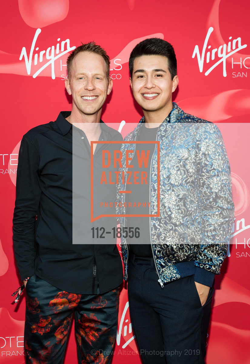 Jason Felts, Daniel Sepulveda, Virgin Hotels San Francisco Grand Opening Party, Virgin Hotels San Francisco. 250 4th Street, May 23rd, 2019, Photo #112-18556 Jason Felts, Daniel Sepulveda, Photo #112-18556