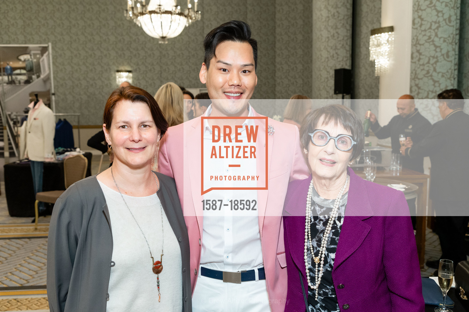 Devon Cohn, Christopher Lee, Karen Wiel, Fashion Fights Arthritis Luncheon 2019, Fairmont Hotel, Photo #1587-18592 Devon Cohn, Christopher Lee, Karen Wiel, Photo #1587-18592