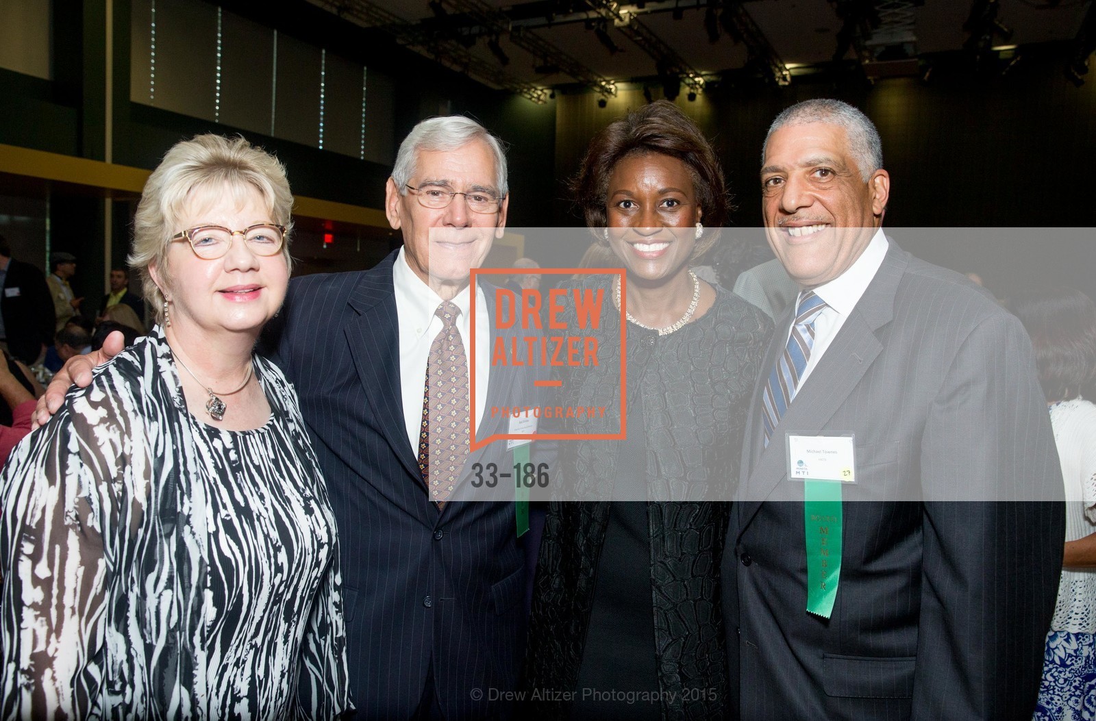 Darlene Gee, Rod Diridon, Nuria Fernandez, Michael Townes, Gucci & Vogue Dinner, San Jose State University, Student Union Ballroom. One Washington Square, June 25th, 2015, Photo #33-186 Darlene Gee, Rod Diridon, Nuria Fernandez, Michael Townes, Photo #33-186
