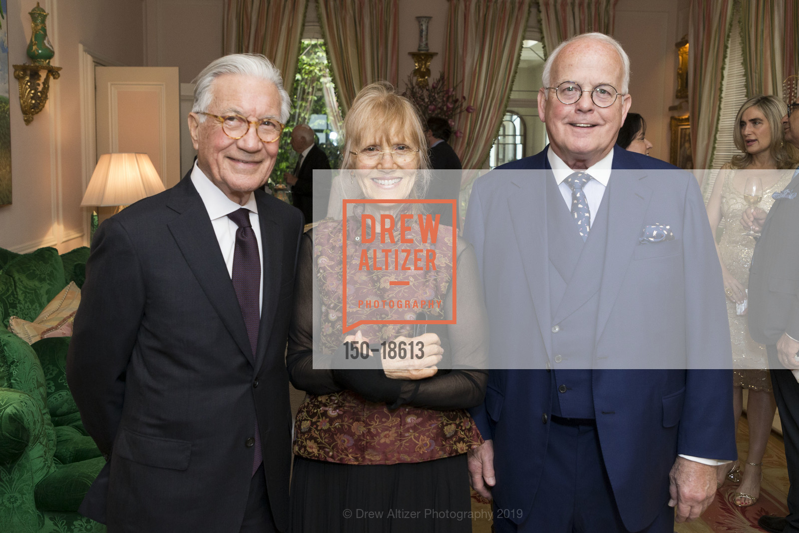 Doug Norby, Susan Anderson Norby, Larry Kern, SF Opera Ball Benefactor Party 2019, Private Residence, May 30th, 2019, Photo #150-18613 Doug Norby, Susan Anderson Norby, Larry Kern, Photo #150-18613