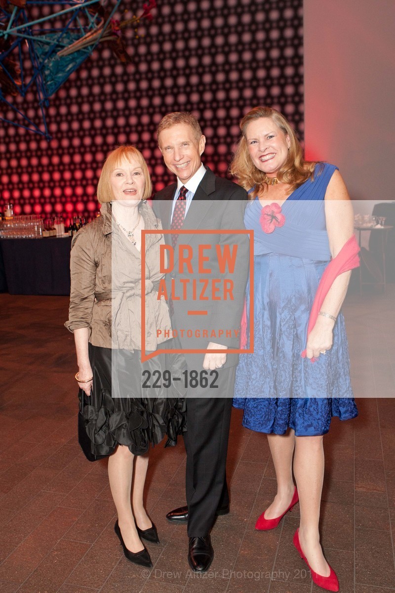 Catherine Goodman, John Buchanan, Louisa Heer, 27th Annual BOUQUETS TO ART Opening Night Gala, DeYoung Museum. 110313-BouquetsGala, March 14th, 2011, Photo #229-1862 Catherine Goodman, John Buchanan, Louisa Heer, Photo #229-1862