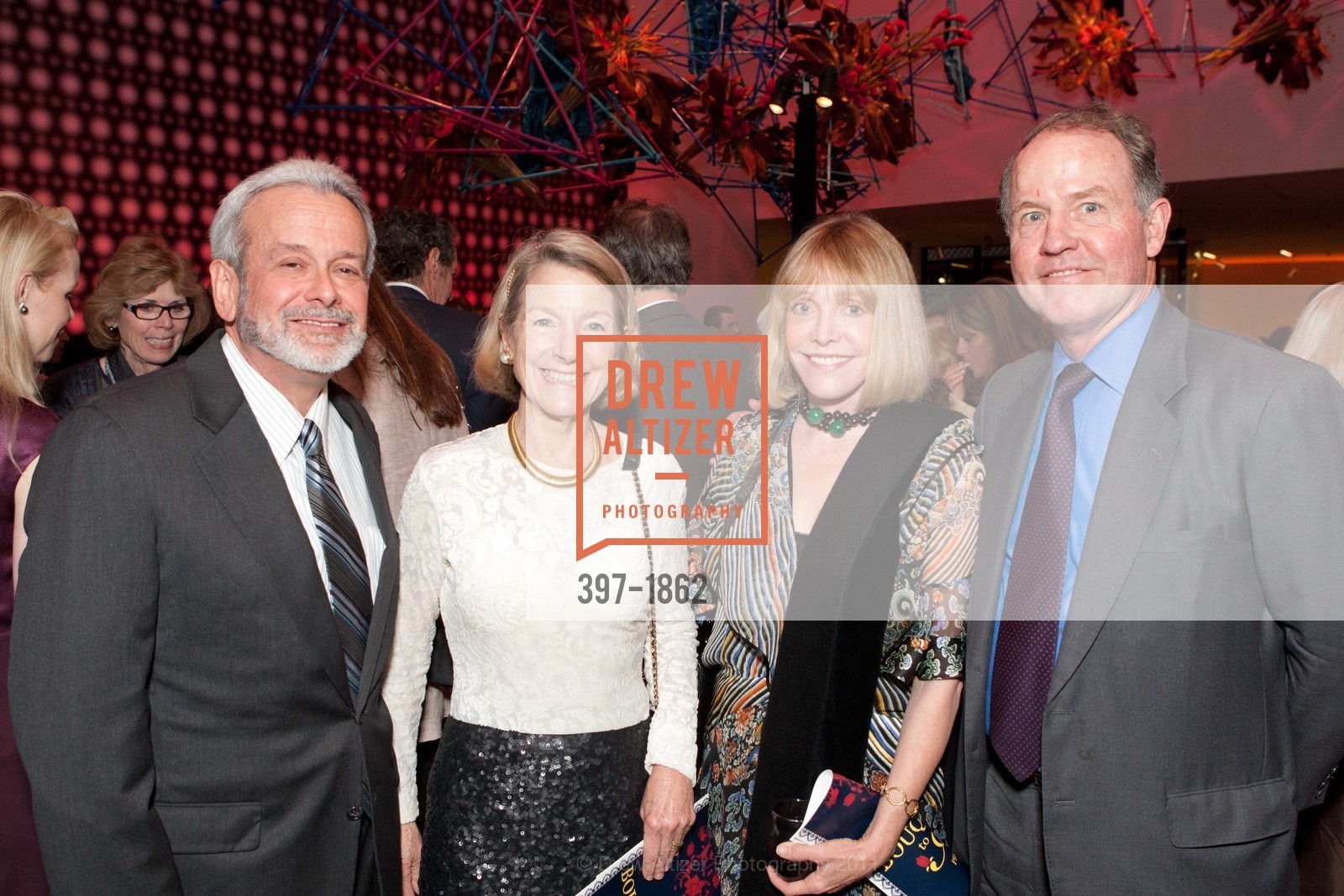 Steve Sherwin, Mona Wilson, Merill Randall Sherwin, John Wilson, 27th Annual BOUQUETS TO ART Opening Night Gala, DeYoung Museum. 110313-BouquetsGala, March 14th, 2011, Photo #397-1862 Steve Sherwin, Mona Wilson, Merill Randall Sherwin, John Wilson, Photo #397-1862