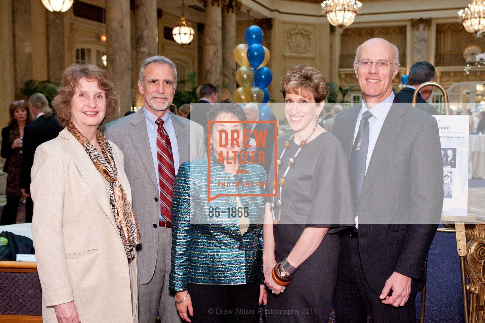 Emma Lee Twitchell, John DIlsaver, Evelyn Dilsaver, Susan Zetzer, Joel Parrott, COMMONWEALTH CLUB OF CALIFORNIA 23rd Annual Distinguished Citizen Award Dinner, US, March 15th, 2011, Photo #86-1866 Emma Lee Twitchell, John DIlsaver, Evelyn Dilsaver, Susan Zetzer, Joel Parrott, Photo #86-1866