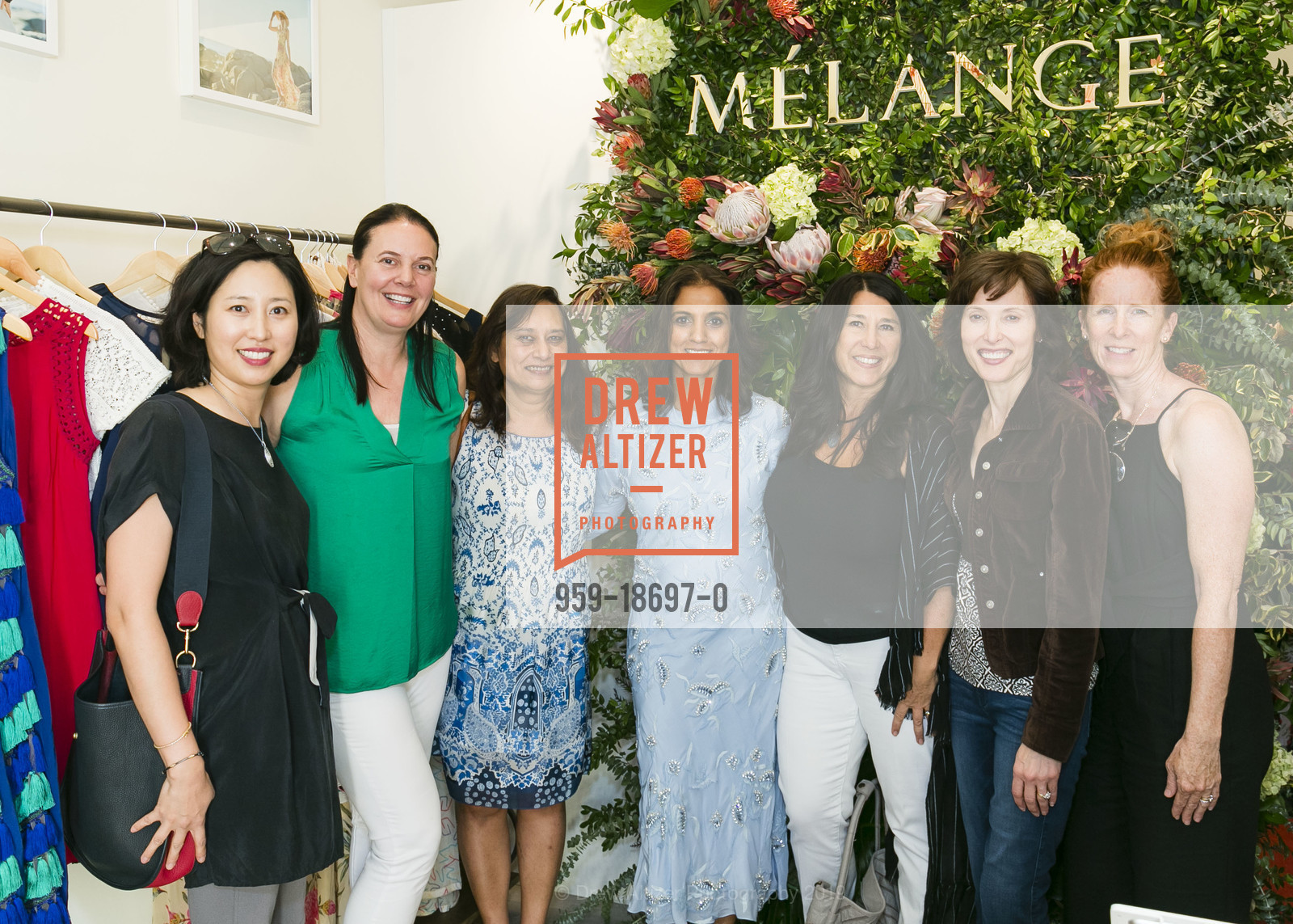 Anna Dobrenski, Sushma Pati, Chandan Allen, Virginia Huffman, Laurie Kacin, Mélange Store Opening Party, Stanford Shopping Center. 660 Stanford Shopping Center, June 13th, 2019, Photo #959-18697-0 Anna Dobrenski, Sushma Pati, Chandan Allen, Virginia Huffman, Laurie Kacin, Photo #959-18697-0
