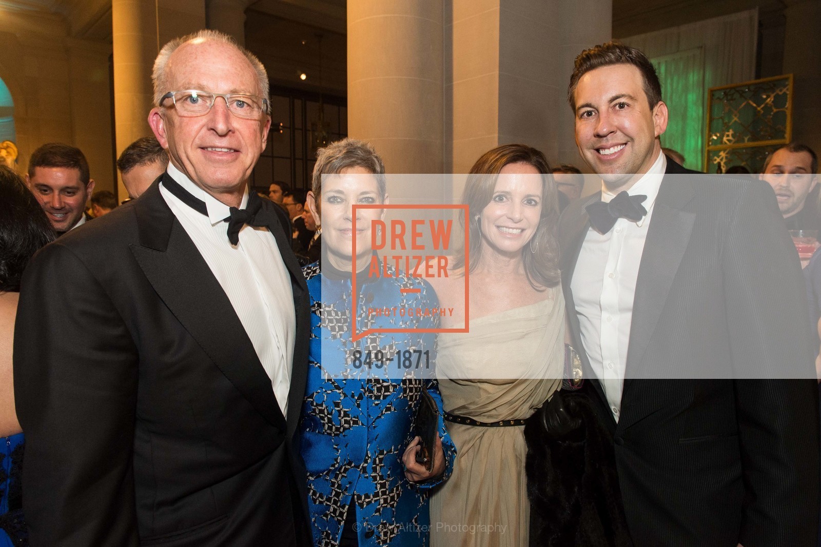Neil Ward, Mary Lou Castellanos, Carrie Goodman, Rusty Wadatz, San Francisco Ballet Opening Night Gala, San Francisco City Hall. 1 Dr Carlton B Goodlett Pl, San Francisco, CA 94102, Photo #849-1871 Neil Ward, Mary Lou Castellanos, Carrie Goodman, Rusty Wadatz, Photo #849-1871