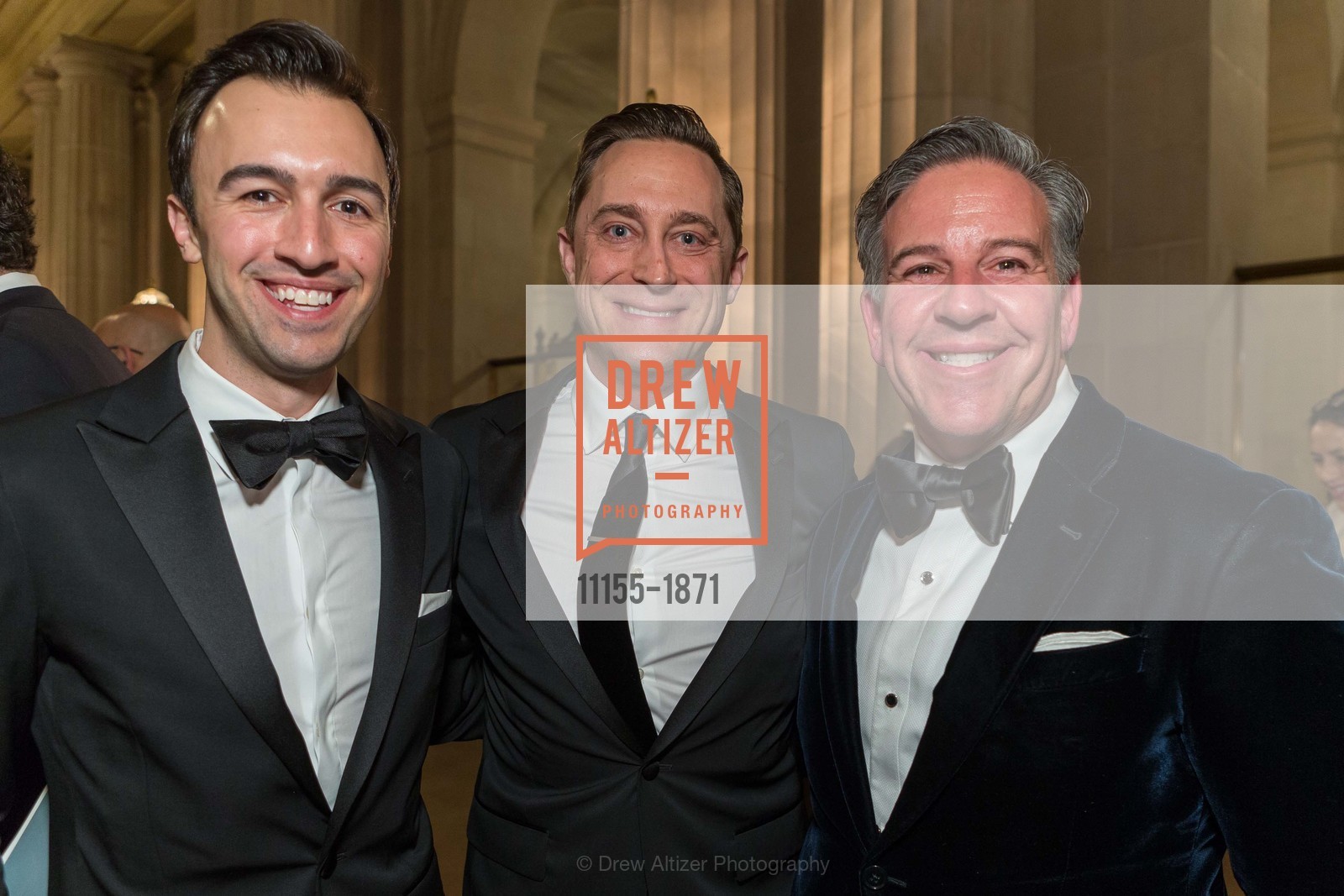 Jeremy Pelkey, Sean Livingston, Gregg Lynn, San Francisco Ballet Opening Night Gala, San Francisco City Hall. 1 Dr Carlton B Goodlett Pl, San Francisco, CA 94102, Photo #11155-1871 Jeremy Pelkey, Sean Livingston, Gregg Lynn, Photo #11155-1871