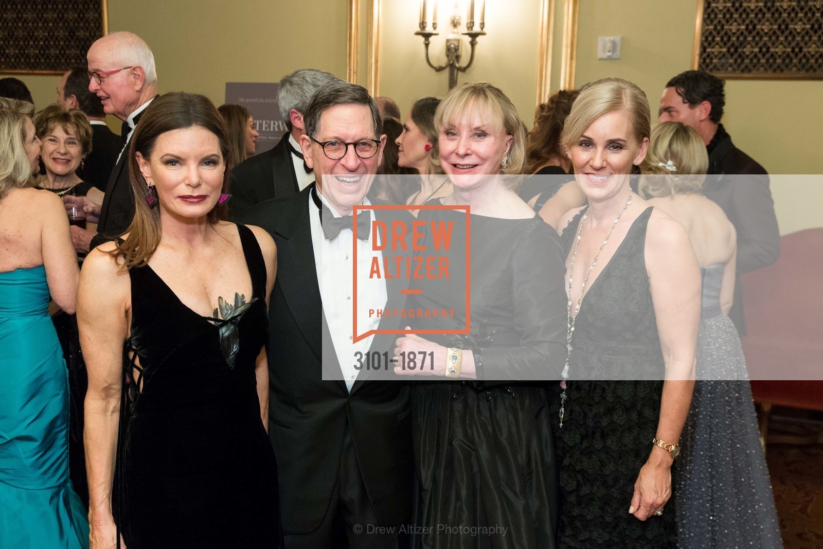Suzy Kellems Dominik, Fred Gans, Shelby Gans, Jennifer Benim, San Francisco Ballet Opening Night Gala, San Francisco City Hall. 1 Dr Carlton B Goodlett Pl, San Francisco, CA 94102, Photo #3101-1871 Suzy Kellems Dominik, Fred Gans, Shelby Gans, Jennifer Benim, Photo #3101-1871