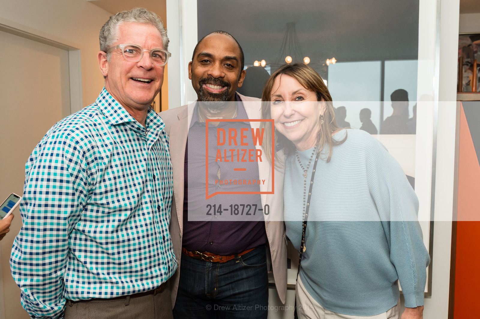 Steve Houd, Andre Farris, Lisa Miller, The Avery Penthouse Debut, The Avery. 488 Folsom Street, June 13th, 2019, Photo #214-18727-0 Steve Houd, Andre Farris, Lisa Miller, Photo #214-18727-0